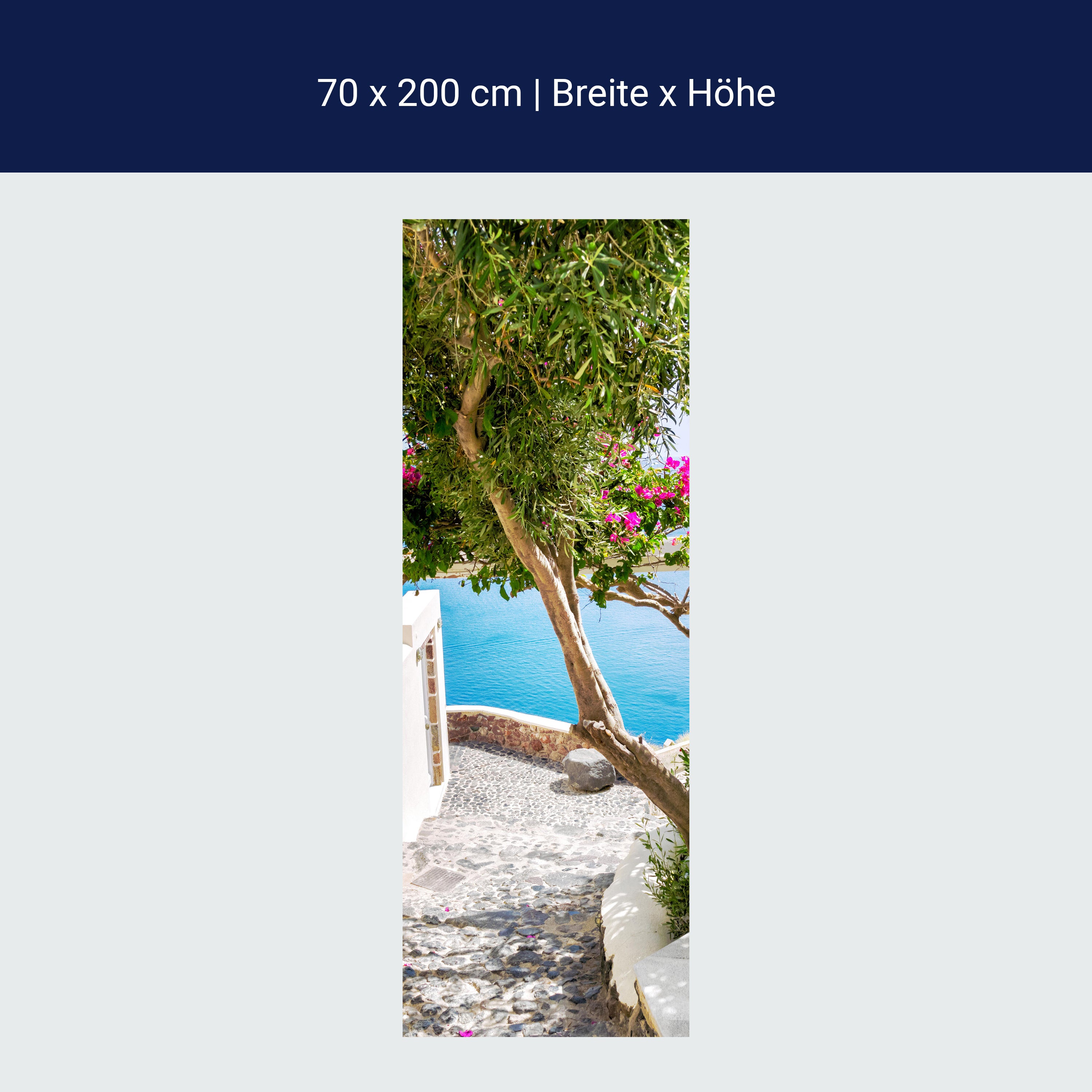 Türtapete Treppe mit Blick aufs Meer, Mediterran M1333 Türtapete Treppe mit Blick aufs Meer, Mediterran M1333