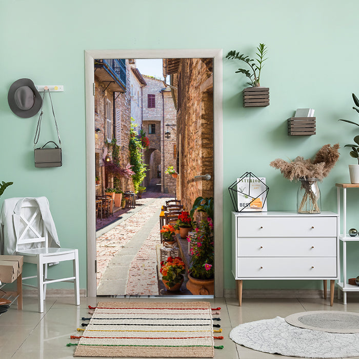 Türtapete Gasse, Mediterran, Italien, Sonne M1334 - Bild 1 Türtapete Gasse, Mediterran, Italien, Sonne M1334 - Bild 1