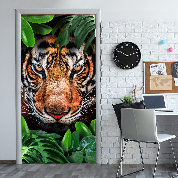 Türtapete Tiger Gesicht, Dschungel, Tier, Katze M1340 - Bild 1 Türtapete Tiger Gesicht, Dschungel, Tier, Katze M1340 - Bild 1