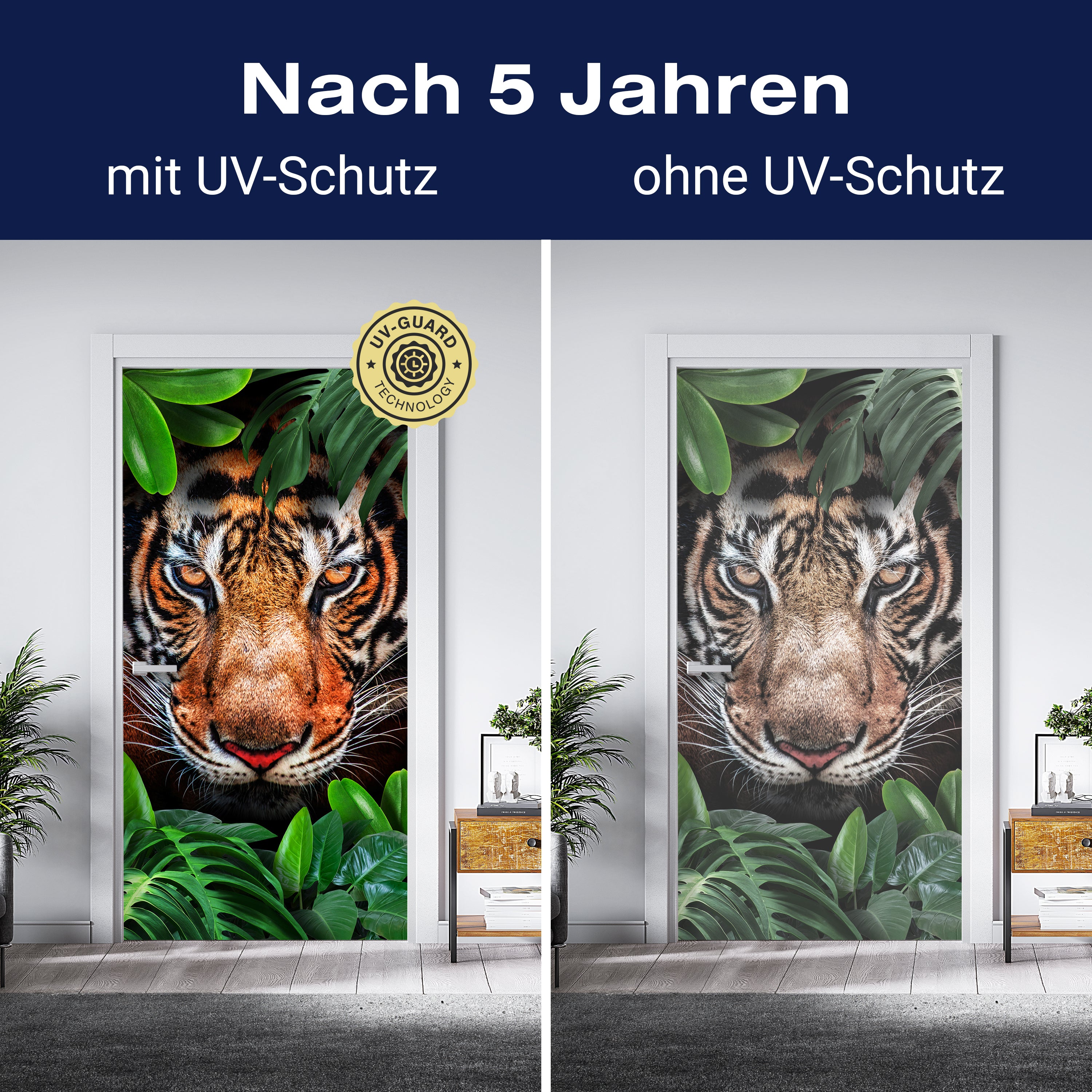 Türtapete Tiger Gesicht, Dschungel, Tier, Katze M1340 - Bild 4 Türtapete Tiger Gesicht, Dschungel, Tier, Katze M1340 - Bild 4