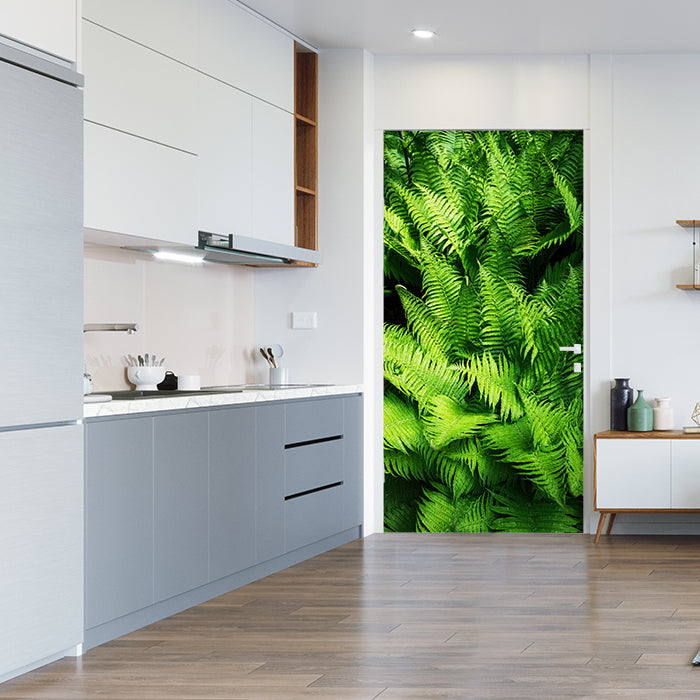Türtapete Farne, Urwald, Pflanzen, Grün, Dschungel M1346 - Bild 1 Türtapete Farne, Urwald, Pflanzen, Grün, Dschungel M1346 - Bild 1