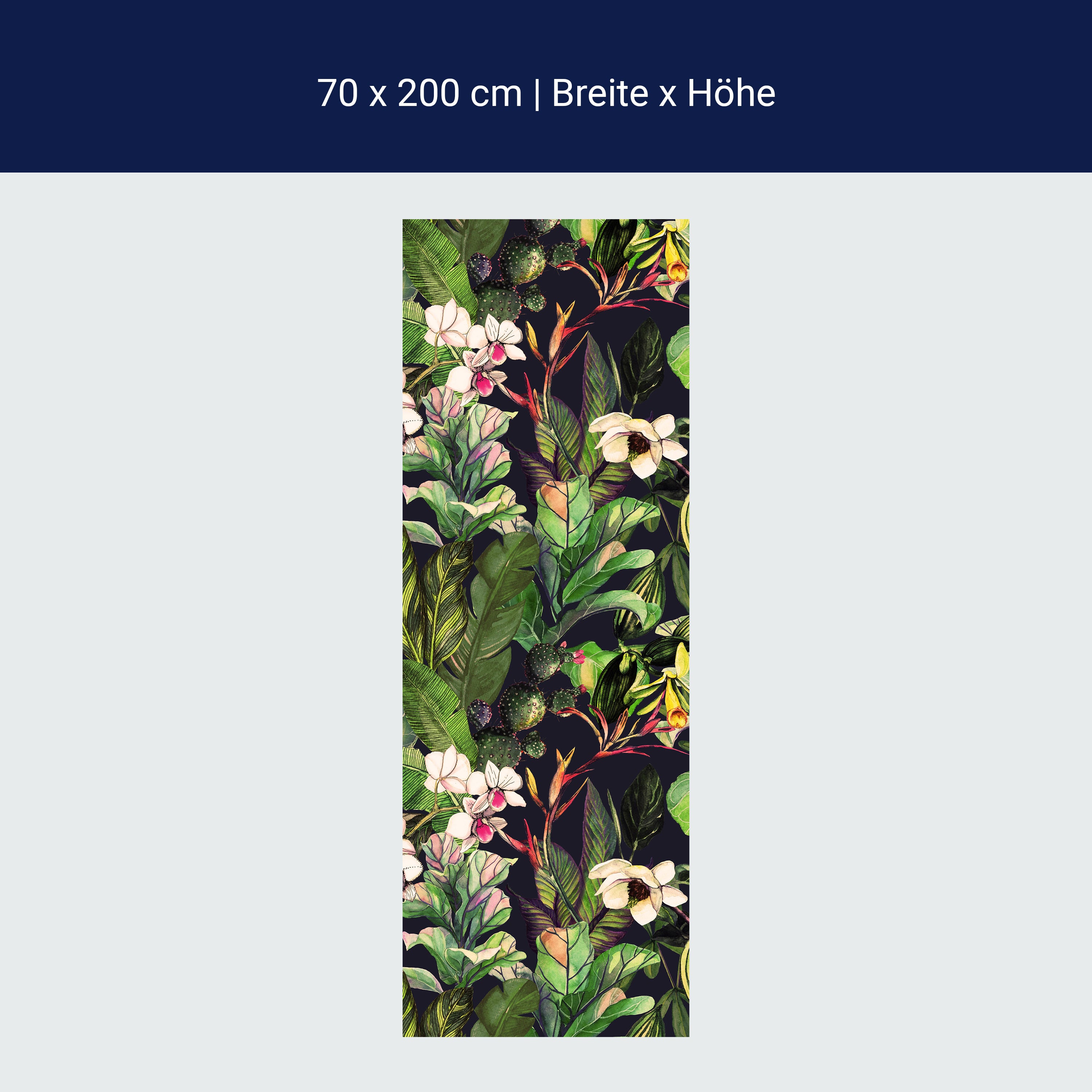 Türtapete Pflanzen Gemälde, Dschungel, Blumen M1347 Türtapete Pflanzen Gemälde, Dschungel, Blumen M1347