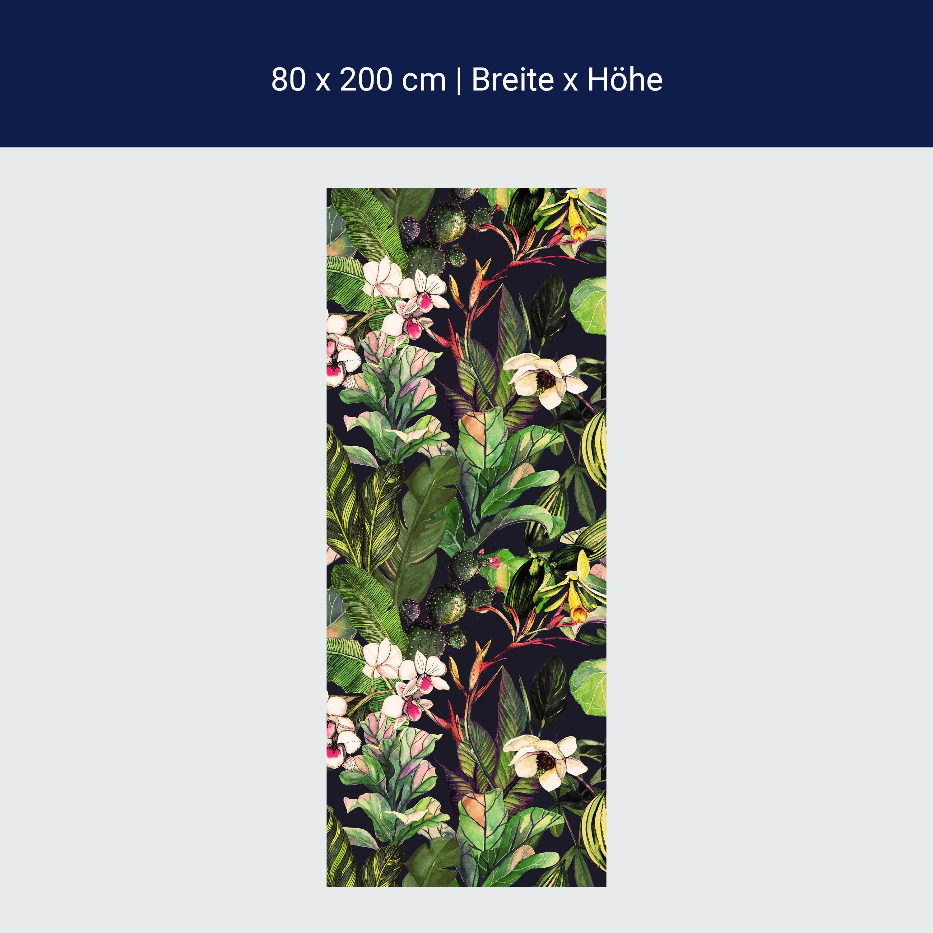 Türtapete Pflanzen Gemälde, Dschungel, Blumen M1347 Türtapete Pflanzen Gemälde, Dschungel, Blumen M1347