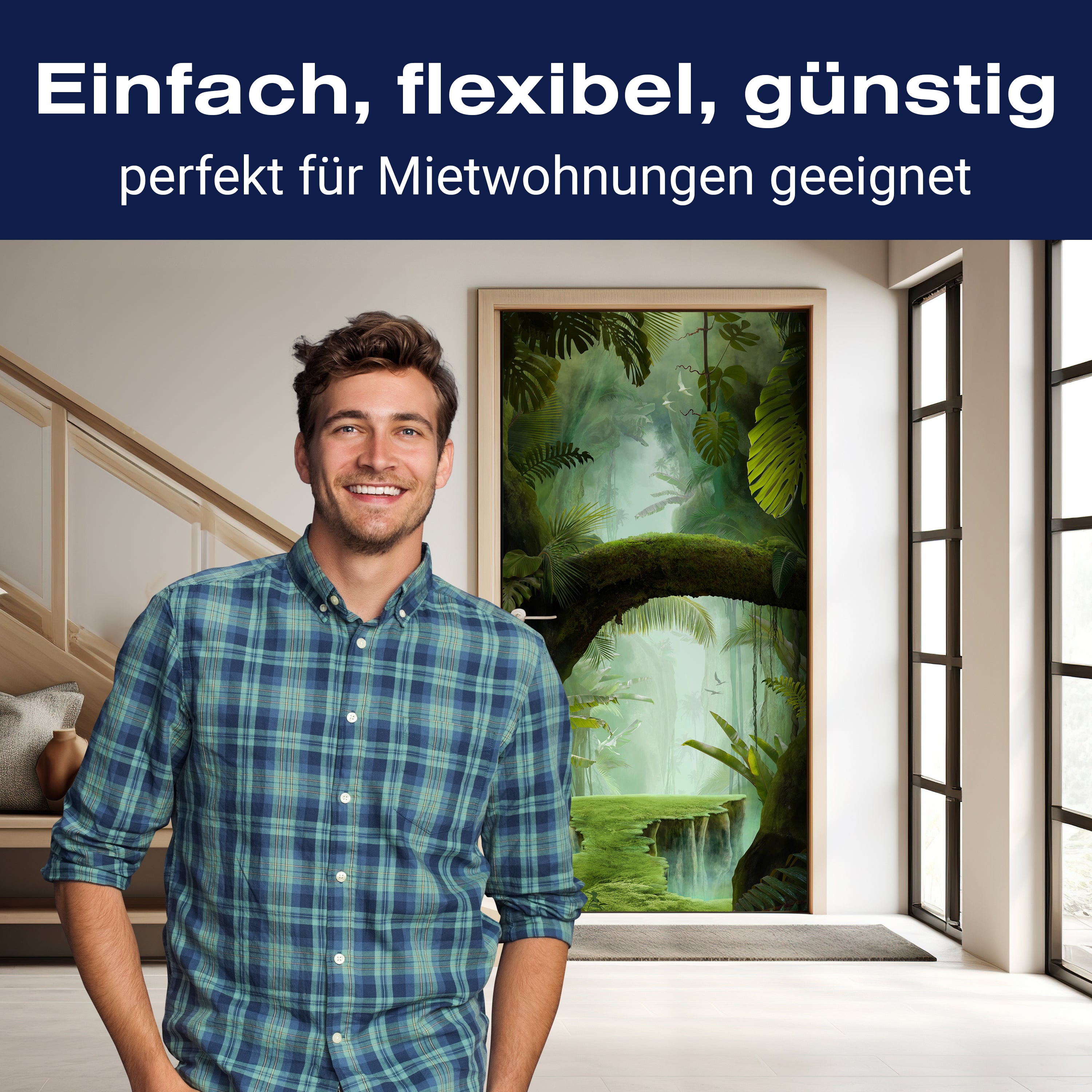 Türtapete Fantasy Dschungel, Urwald, Bäume, Moos M1351 - Bild 3 Türtapete Fantasy Dschungel, Urwald, Bäume, Moos M1351 - Bild 3