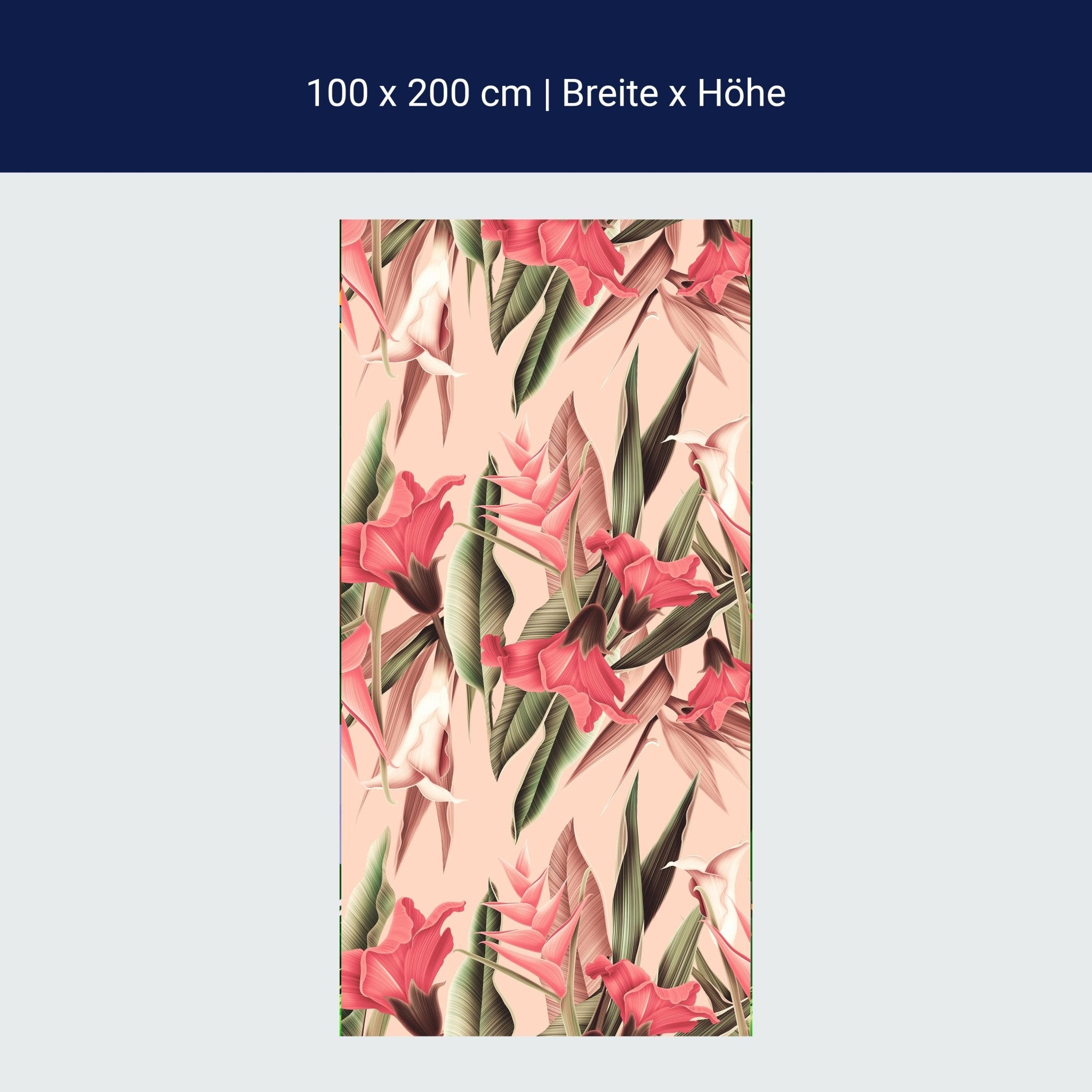 Türtapete Pflanzen Muster, Blumen, Blätter, Natur M1357 Türtapete Pflanzen Muster, Blumen, Blätter, Natur M1357