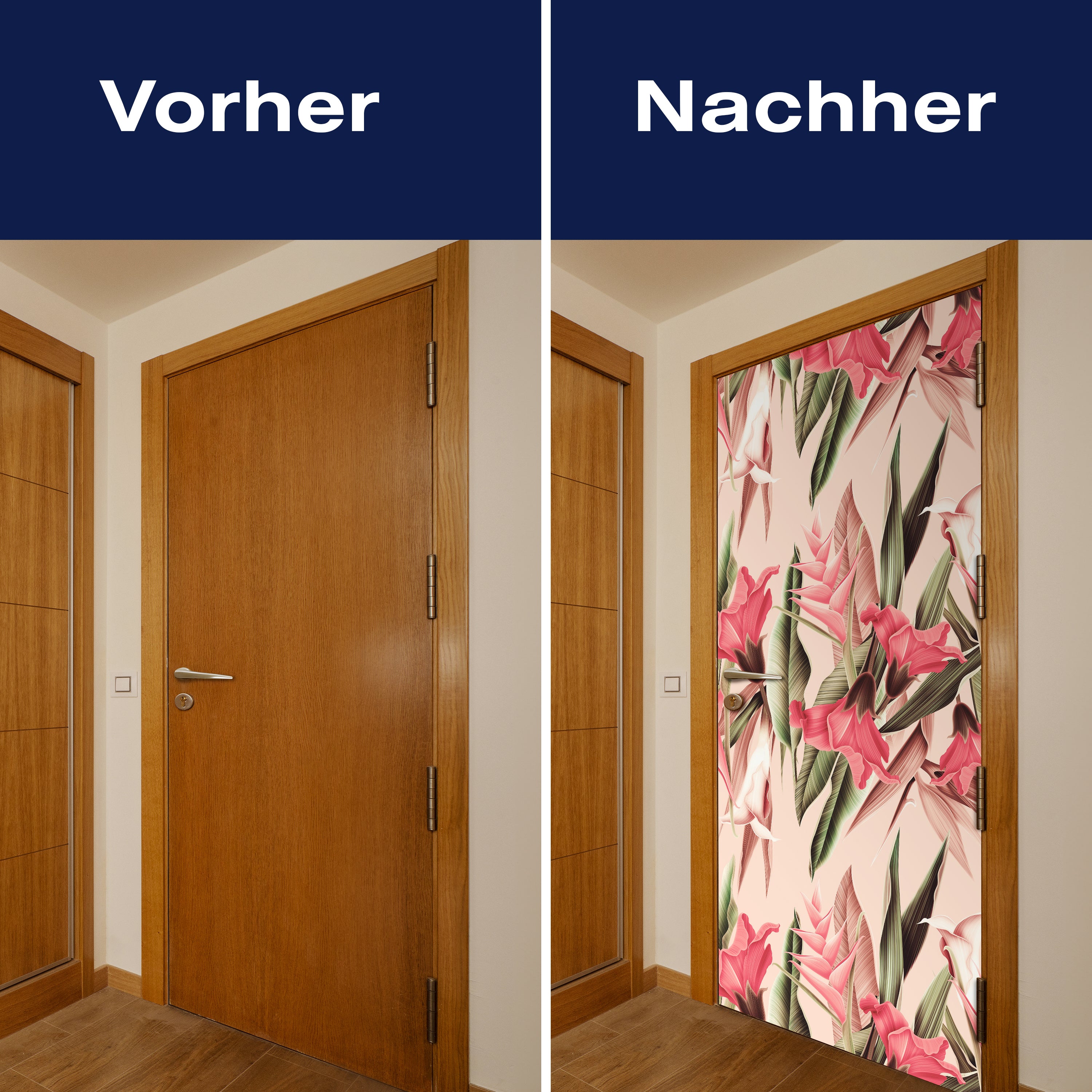 Türtapete Pflanzen Muster, Blumen, Blätter, Natur M1357 - Bild 10 Türtapete Pflanzen Muster, Blumen, Blätter, Natur M1357 - Bild 10