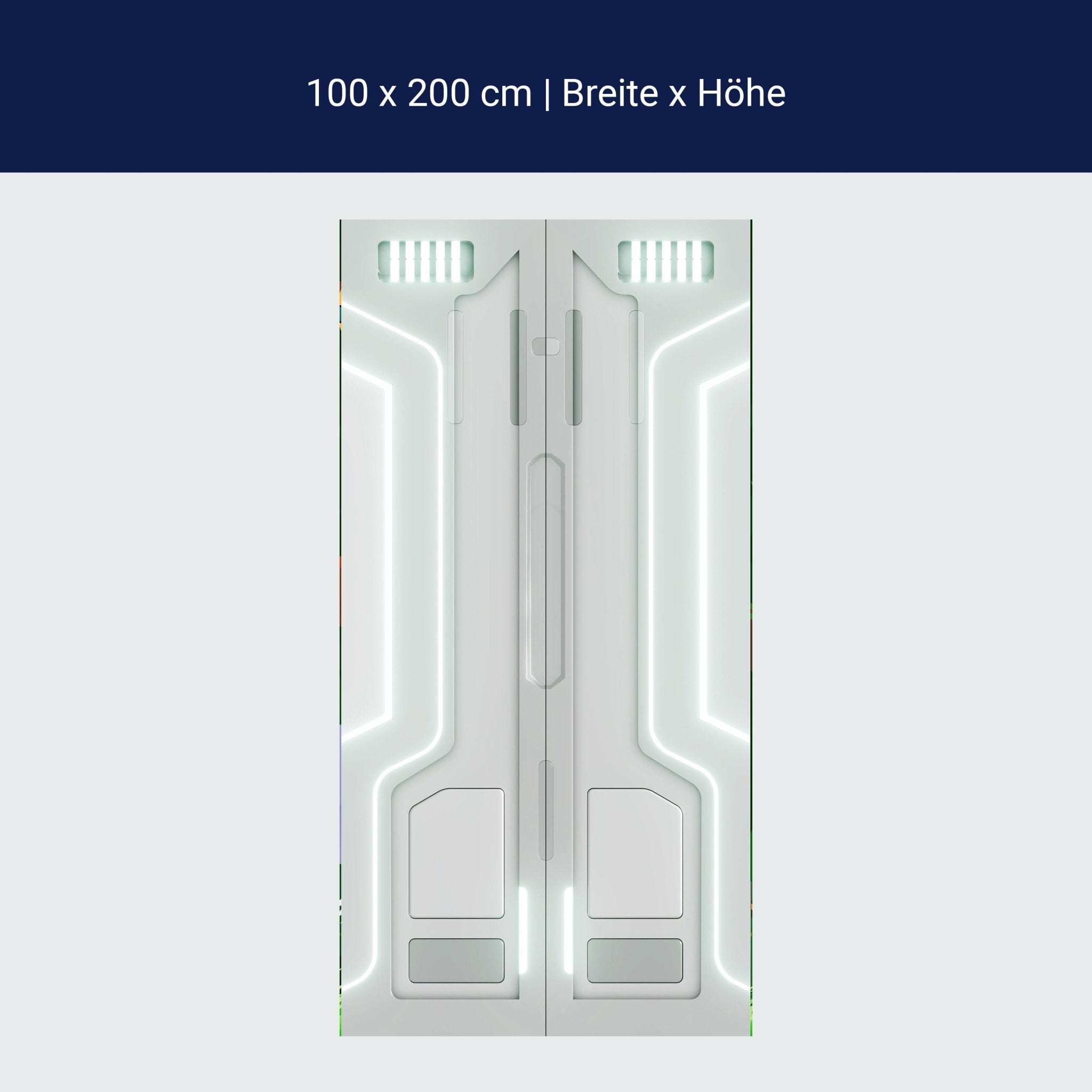 Türtapete Futuristische Tür, LED, Raumschiff M1365 Türtapete Futuristische Tür, LED, Raumschiff M1365