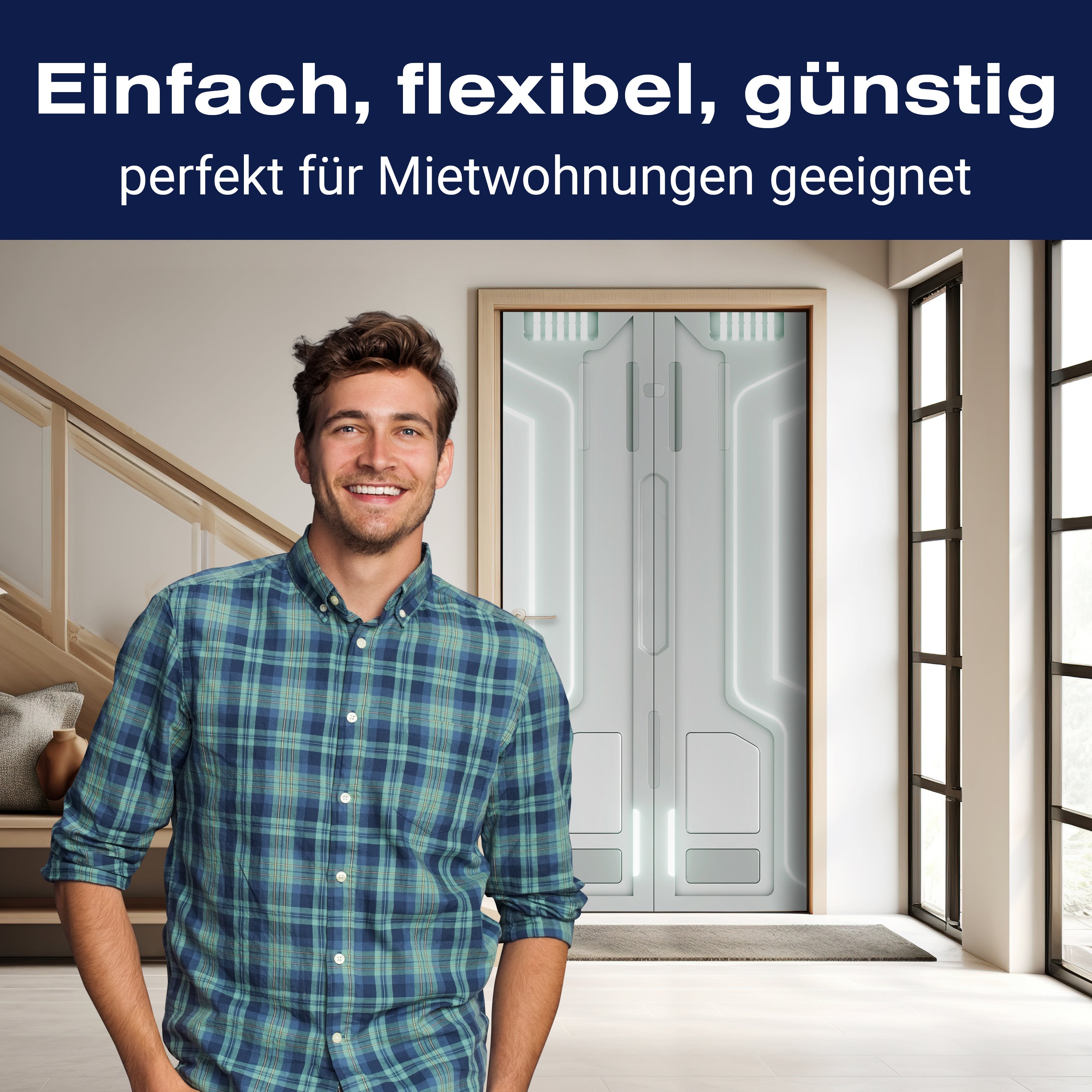 Türtapete Futuristische Tür, LED, Raumschiff M1365 - Bild 3 Türtapete Futuristische Tür, LED, Raumschiff M1365 - Bild 3
