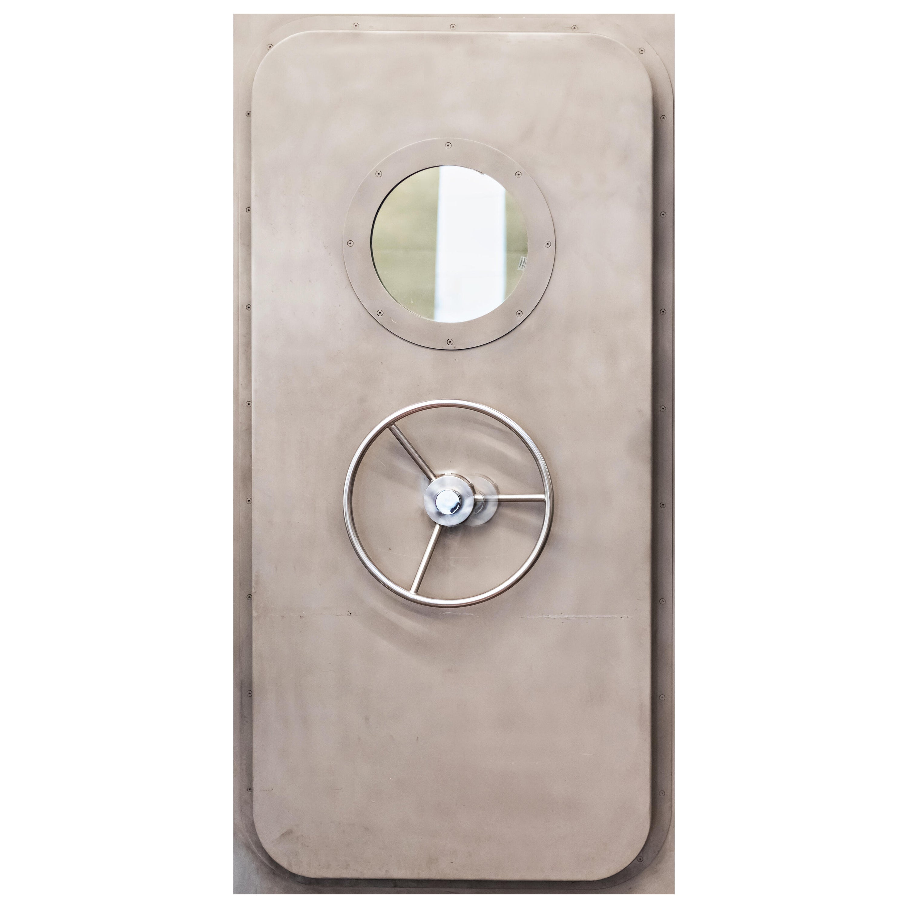 Türtapete Metalltür mit Bullauge, Rad, Schiff M1373 - Bild 2 Türtapete Metalltür mit Bullauge, Rad, Schiff M1373 - Bild 2