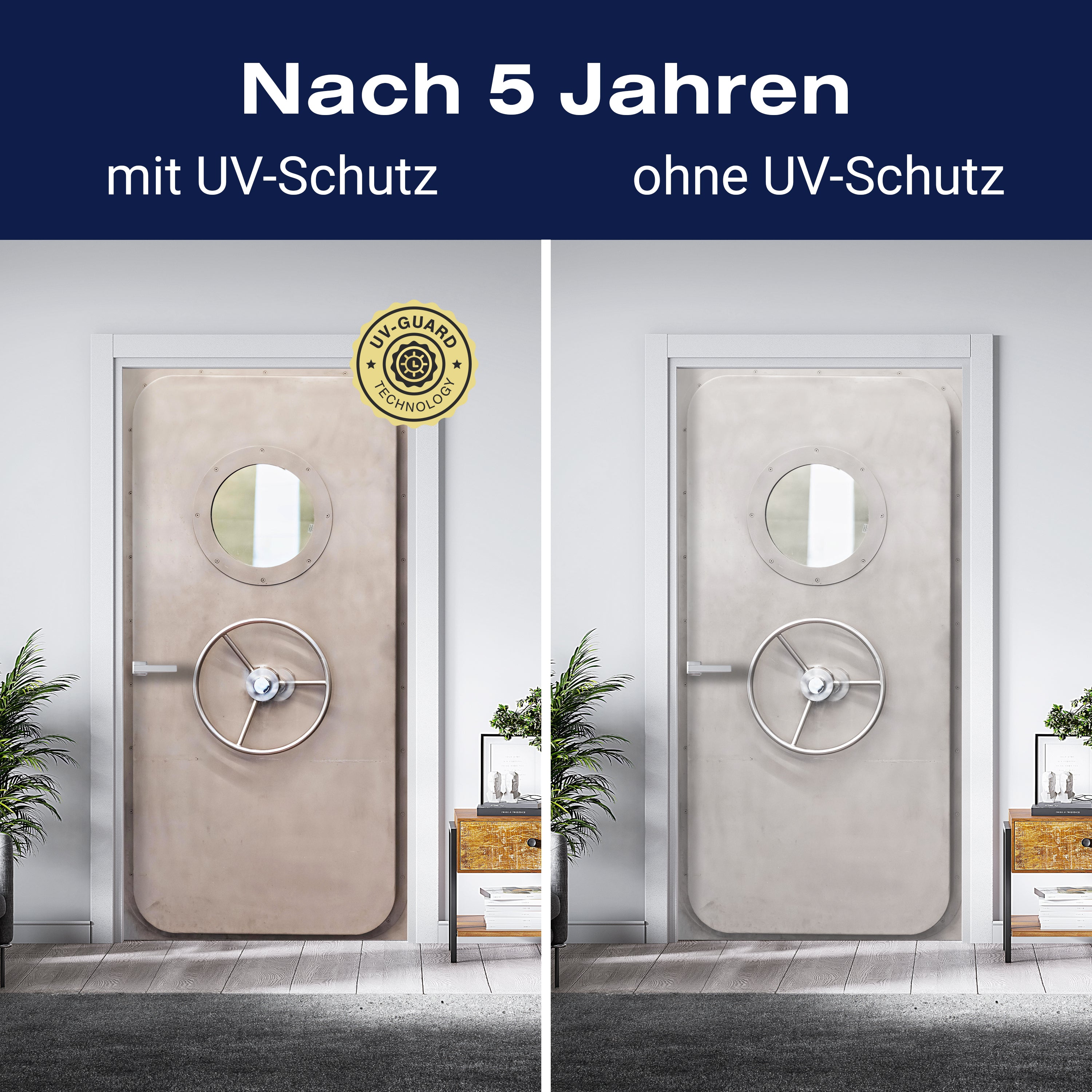 Türtapete Metalltür mit Bullauge, Rad, Schiff M1373 - Bild 4 Türtapete Metalltür mit Bullauge, Rad, Schiff M1373 - Bild 4