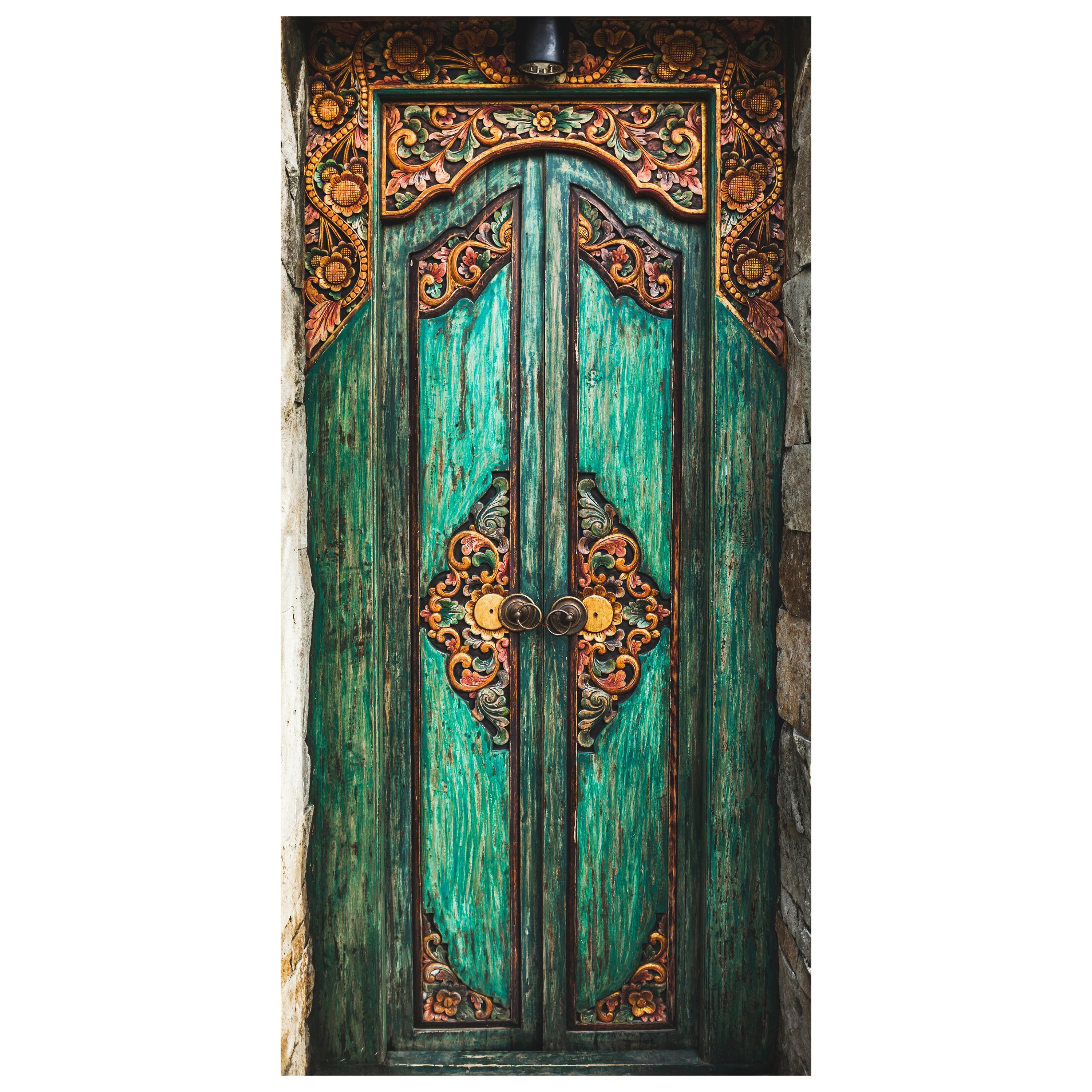 Türtapete dekorierte Holztür, Grün, Tür, Deko M1378 - Bild 2 Türtapete dekorierte Holztür, Grün, Tür, Deko M1378 - Bild 2