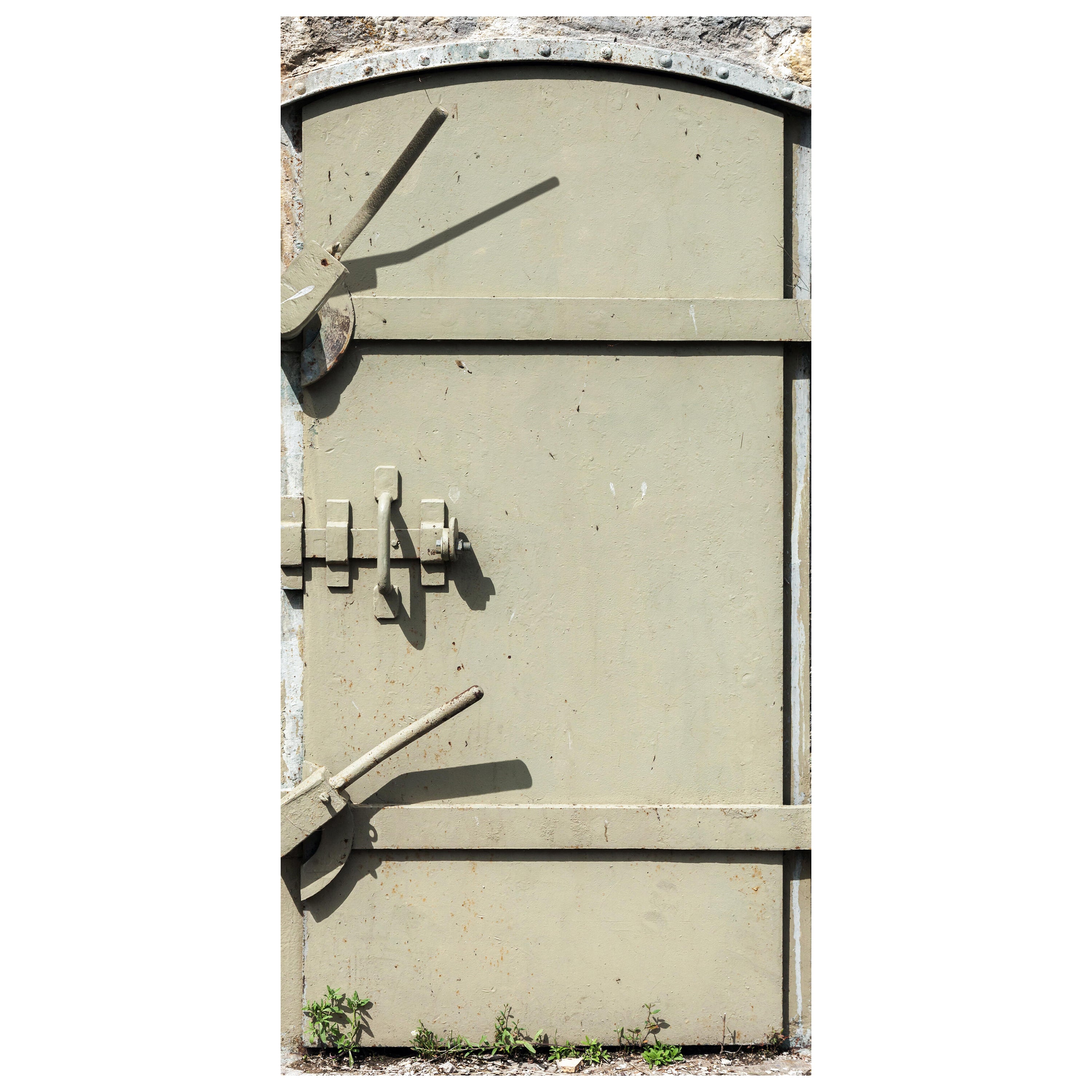 Türtapete verriegelte Metalltür, Beige, Stein M1379 - Bild 2 Türtapete verriegelte Metalltür, Beige, Stein M1379 - Bild 2