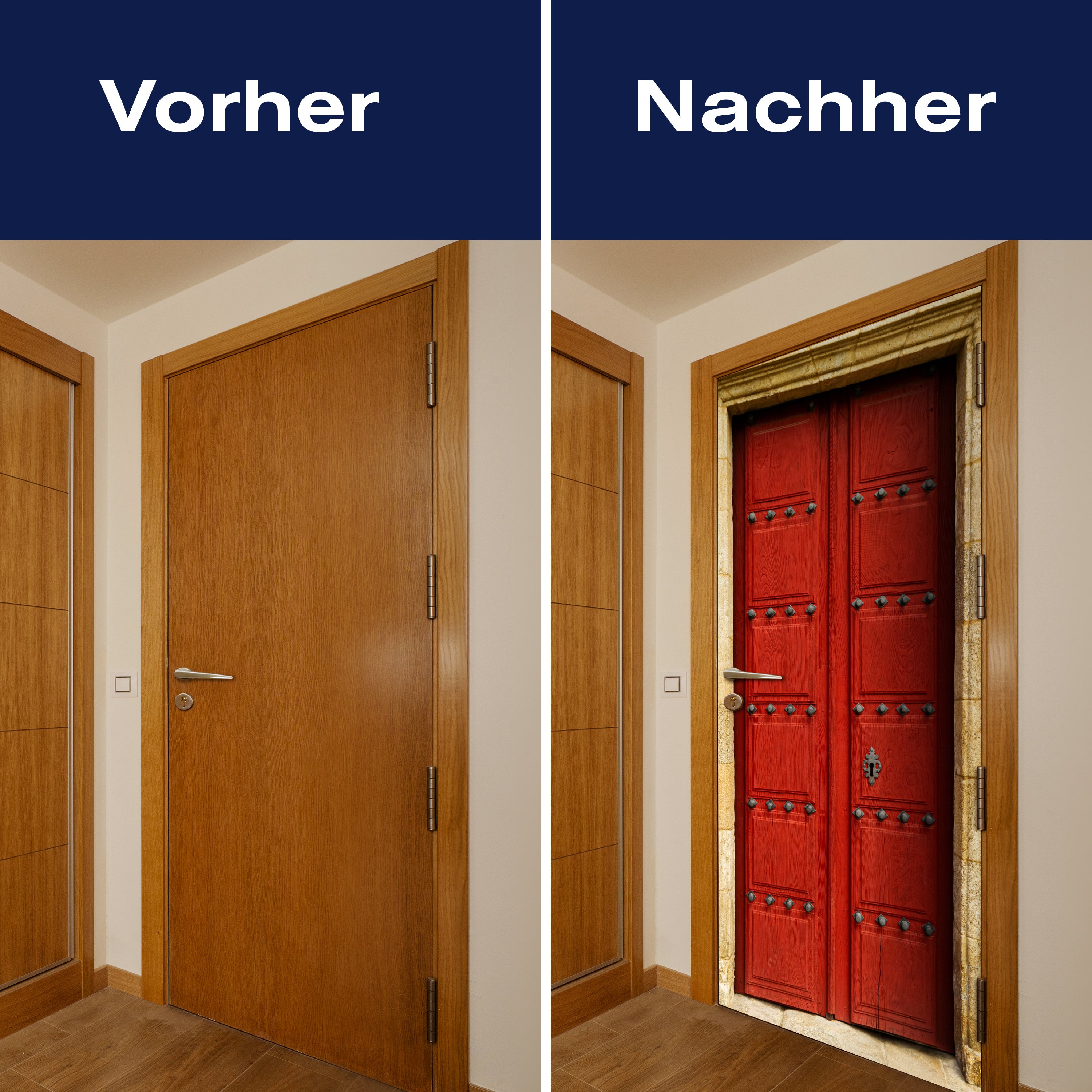 Türtapete rote Holztür, Maserung, Holz, Metall M1381 - Bild 10 Türtapete rote Holztür, Maserung, Holz, Metall M1381 - Bild 10