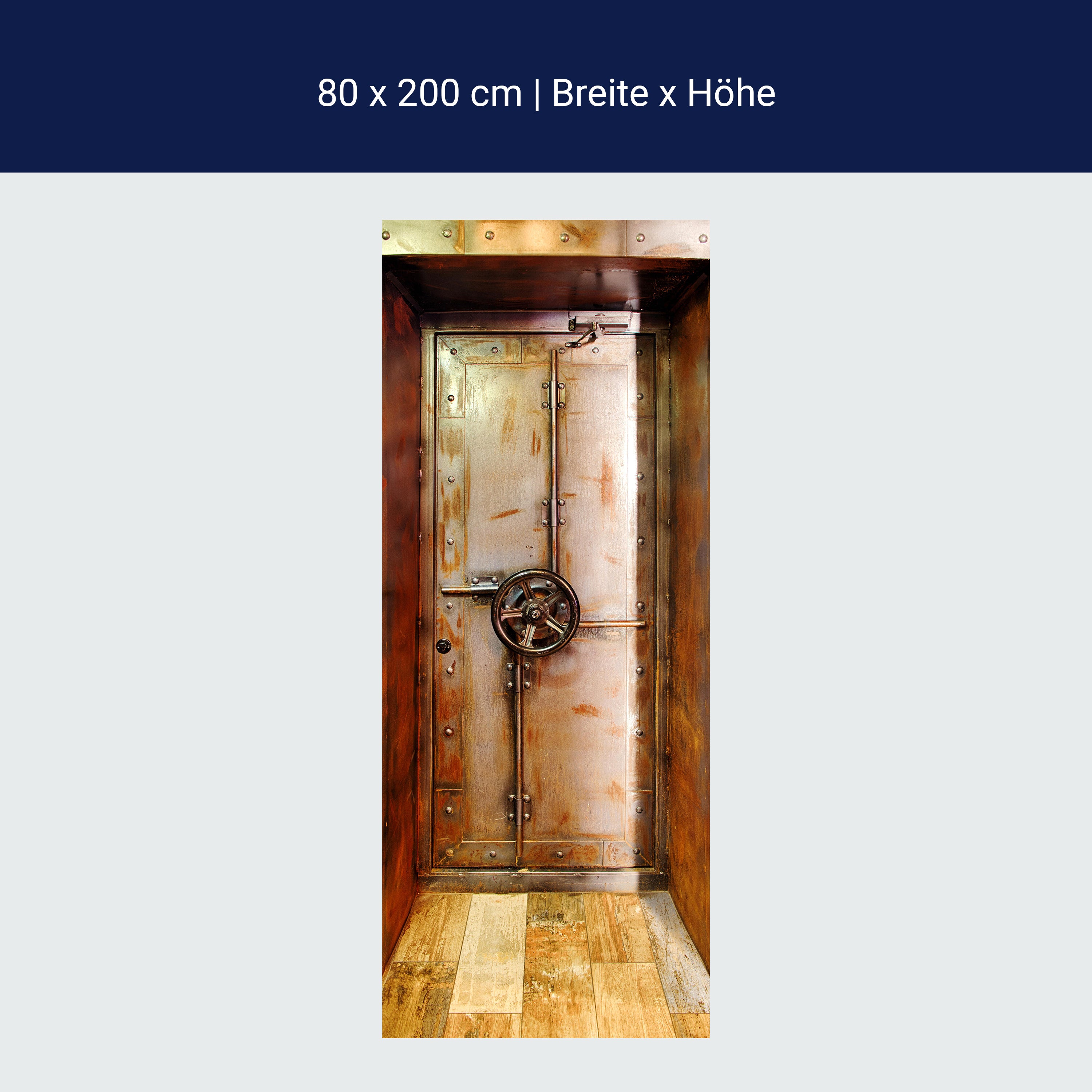 Türtapete rostige Metall Tür mit Dreh Rad, Tresor M1383 Türtapete rostige Metall Tür mit Dreh Rad, Tresor M1383