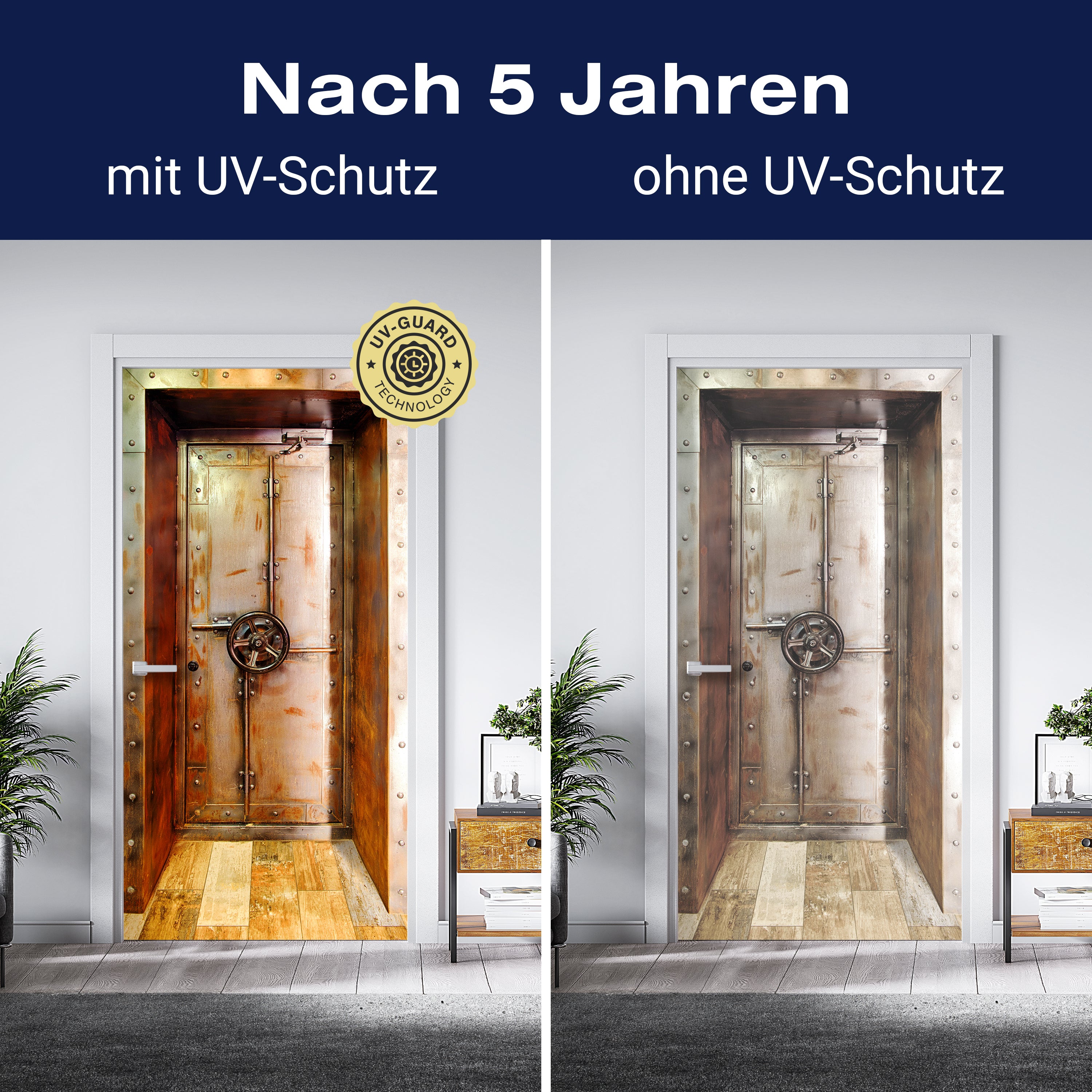 Türtapete rostige Metall Tür mit Dreh Rad, Tresor M1383 - Bild 4 Türtapete rostige Metall Tür mit Dreh Rad, Tresor M1383 - Bild 4