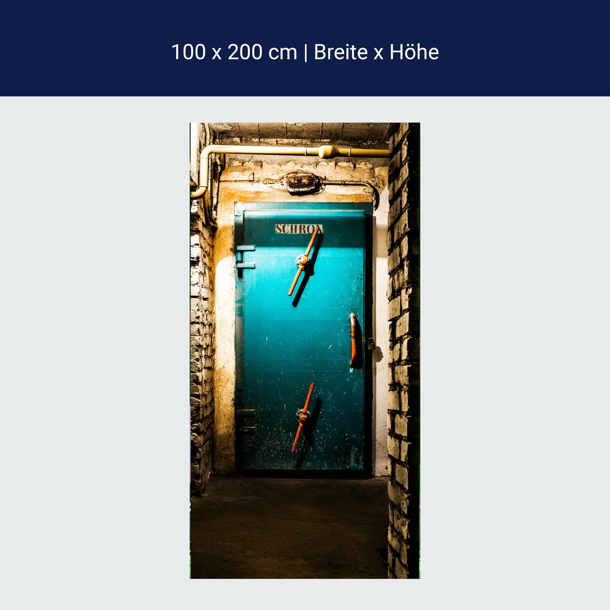 Türtapete Blaue Metall Tür, Rost, Mauer, Stein M1384 Türtapete Blaue Metall Tür, Rost, Mauer, Stein M1384
