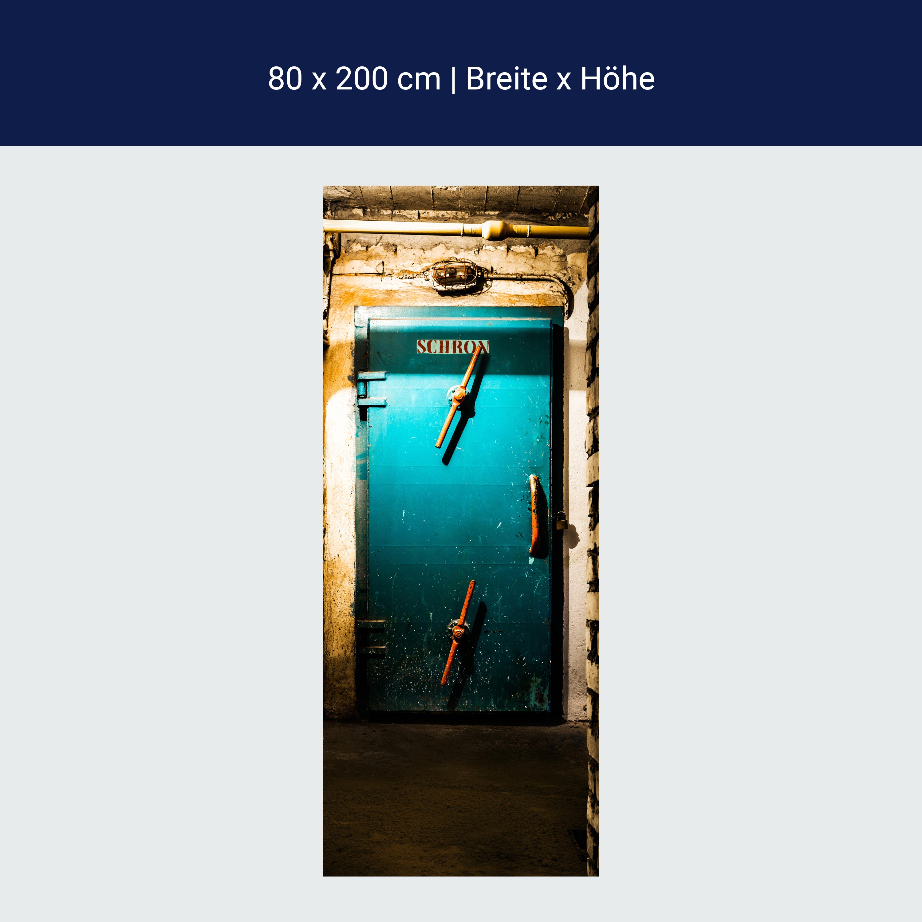 Türtapete Blaue Metall Tür, Rost, Mauer, Stein M1384 Türtapete Blaue Metall Tür, Rost, Mauer, Stein M1384