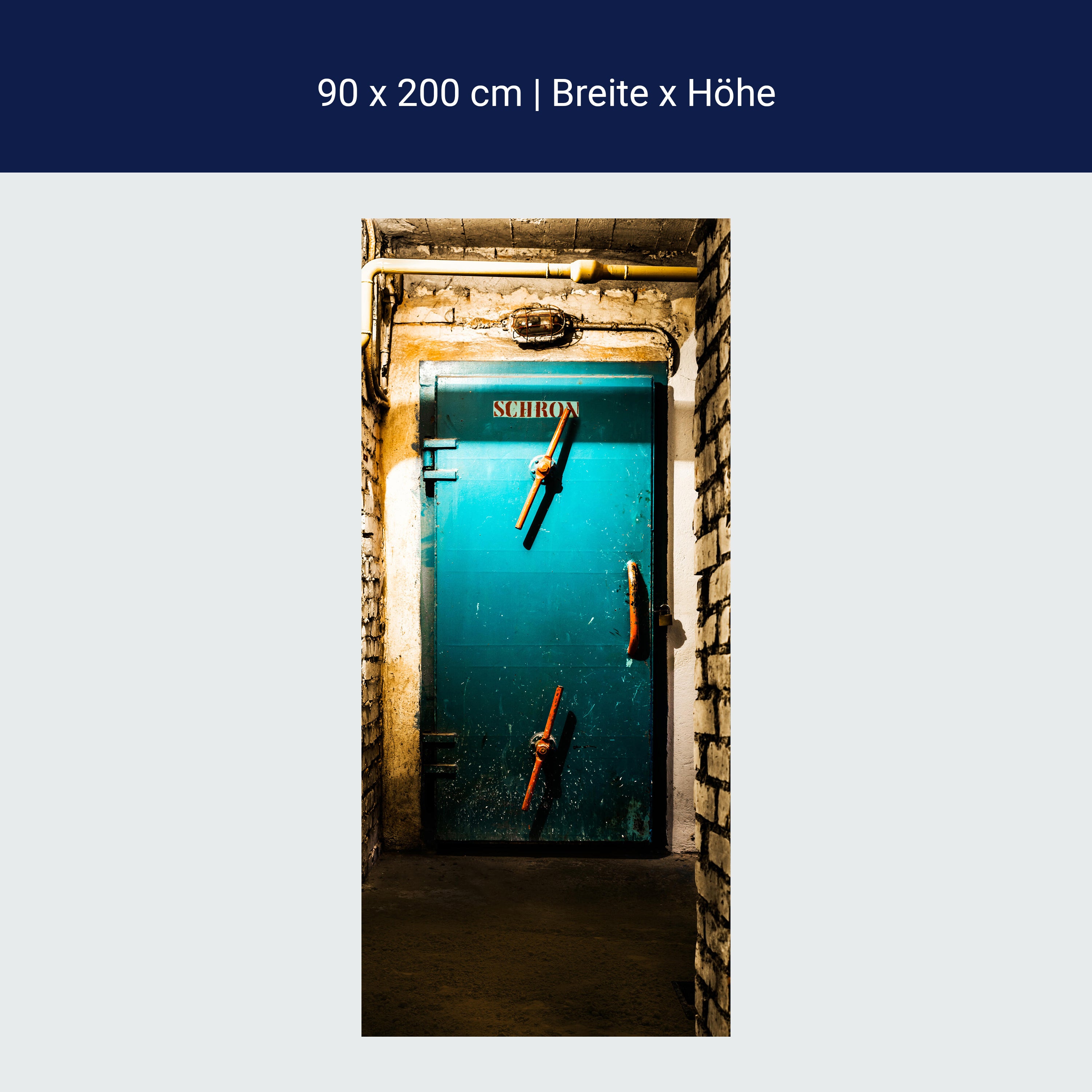 Türtapete Blaue Metall Tür, Rost, Mauer, Stein M1384 Türtapete Blaue Metall Tür, Rost, Mauer, Stein M1384