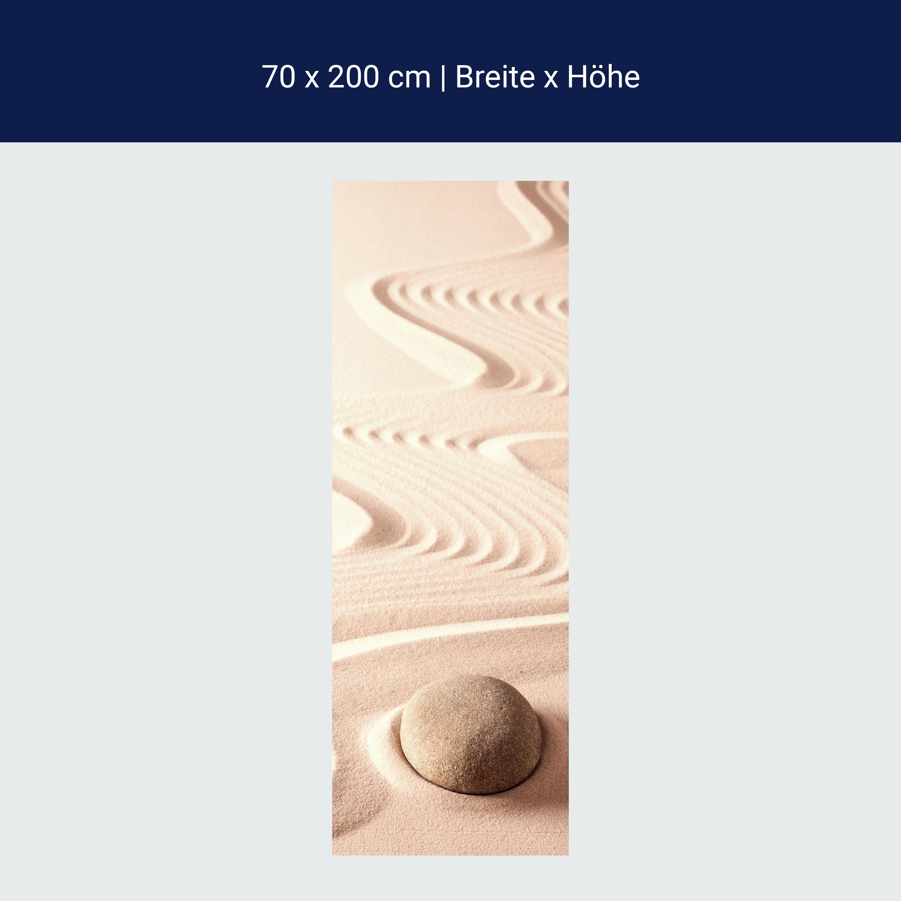 Türtapete Stein im Sand, Muster, Spur, Wellness M1386 Türtapete Stein im Sand, Muster, Spur, Wellness M1386