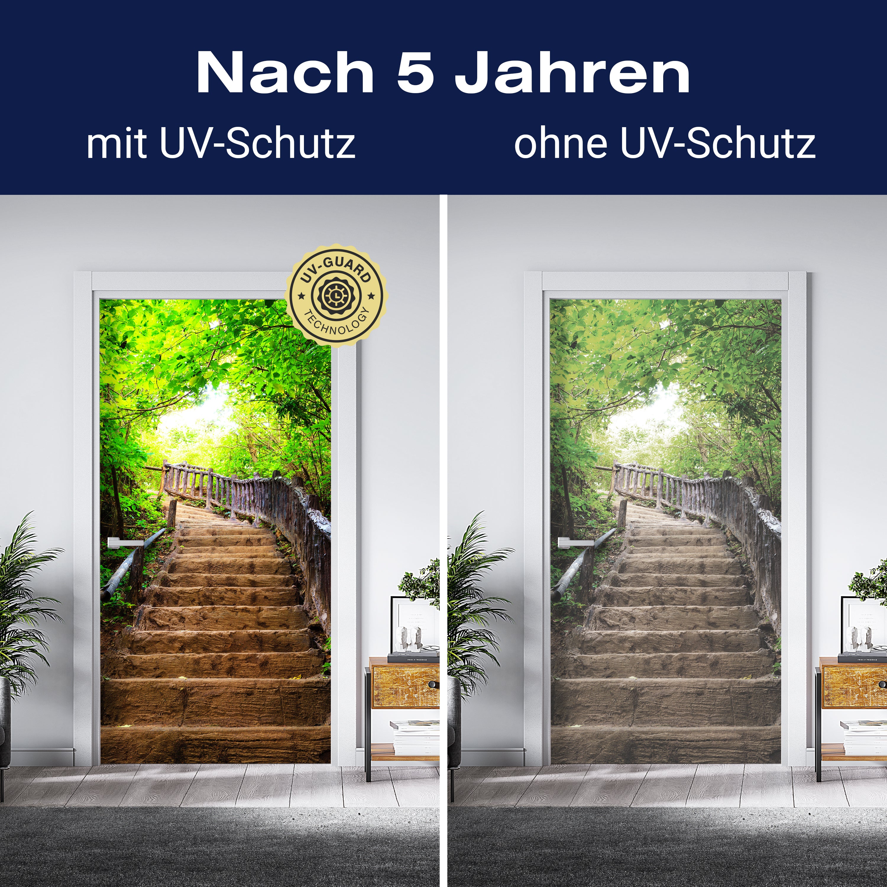 Türtapete Treppe im Wald, Steintreppe, Holz, Bäume M1387 - Bild 4 Türtapete Treppe im Wald, Steintreppe, Holz, Bäume M1387 - Bild 4