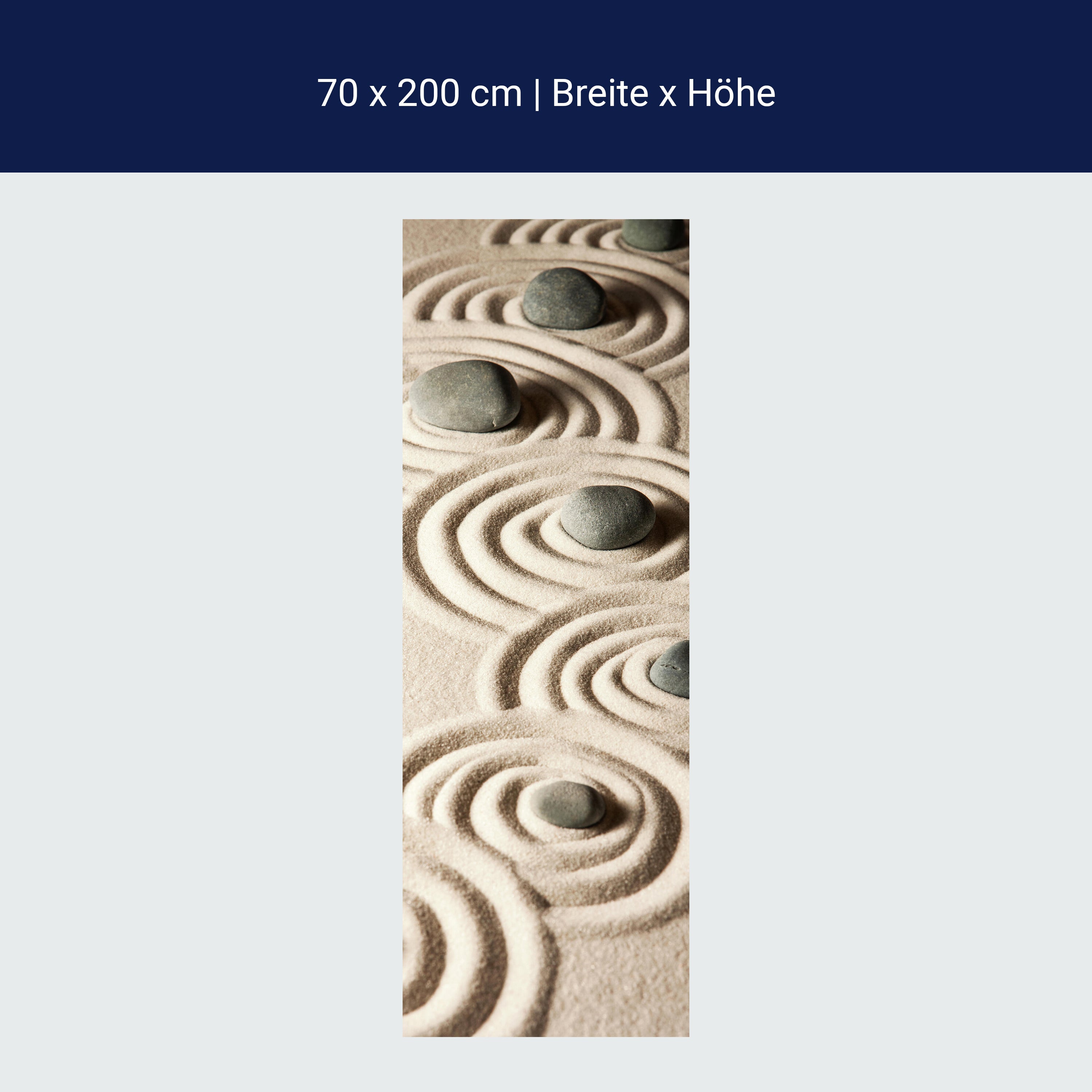 Türtapete Steine im Sand, Muster, Ringe, Formen M1388 Türtapete Steine im Sand, Muster, Ringe, Formen M1388