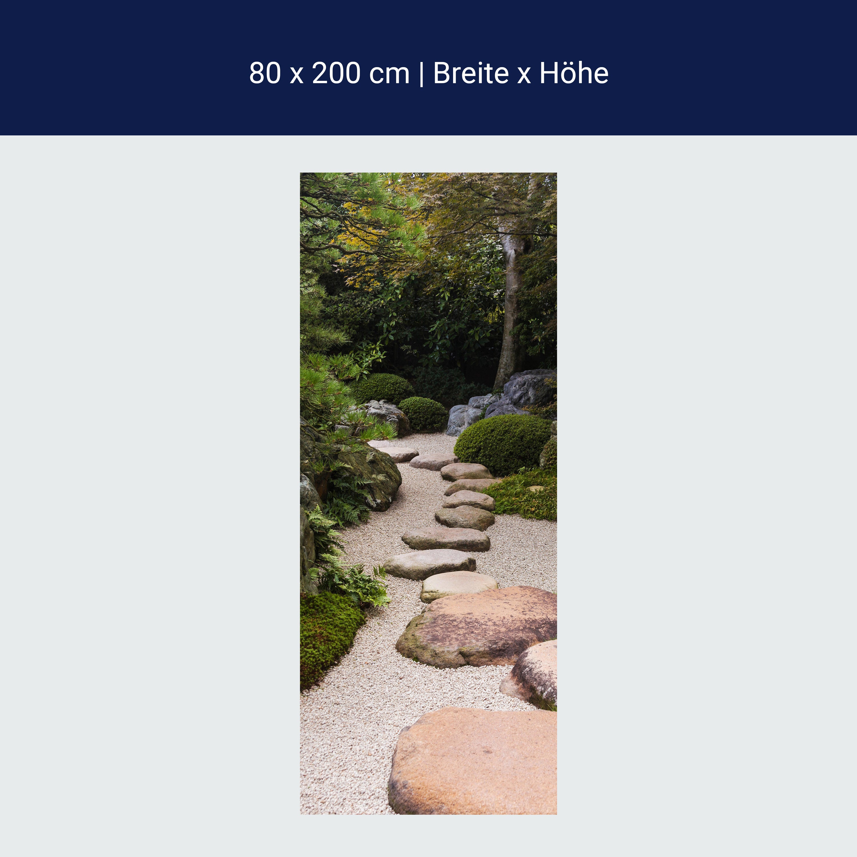 Türtapete Japanischer Zen Garten, Steine, Pflanzen M1390 Türtapete Japanischer Zen Garten, Steine, Pflanzen M1390