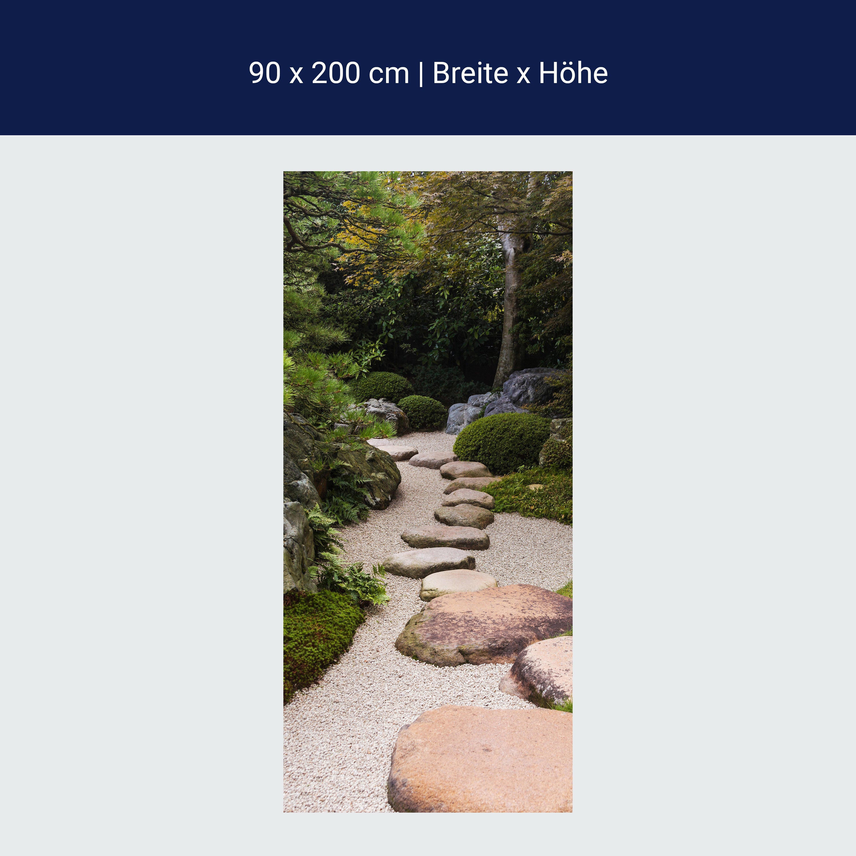 Türtapete Japanischer Zen Garten, Steine, Pflanzen M1390 Türtapete Japanischer Zen Garten, Steine, Pflanzen M1390