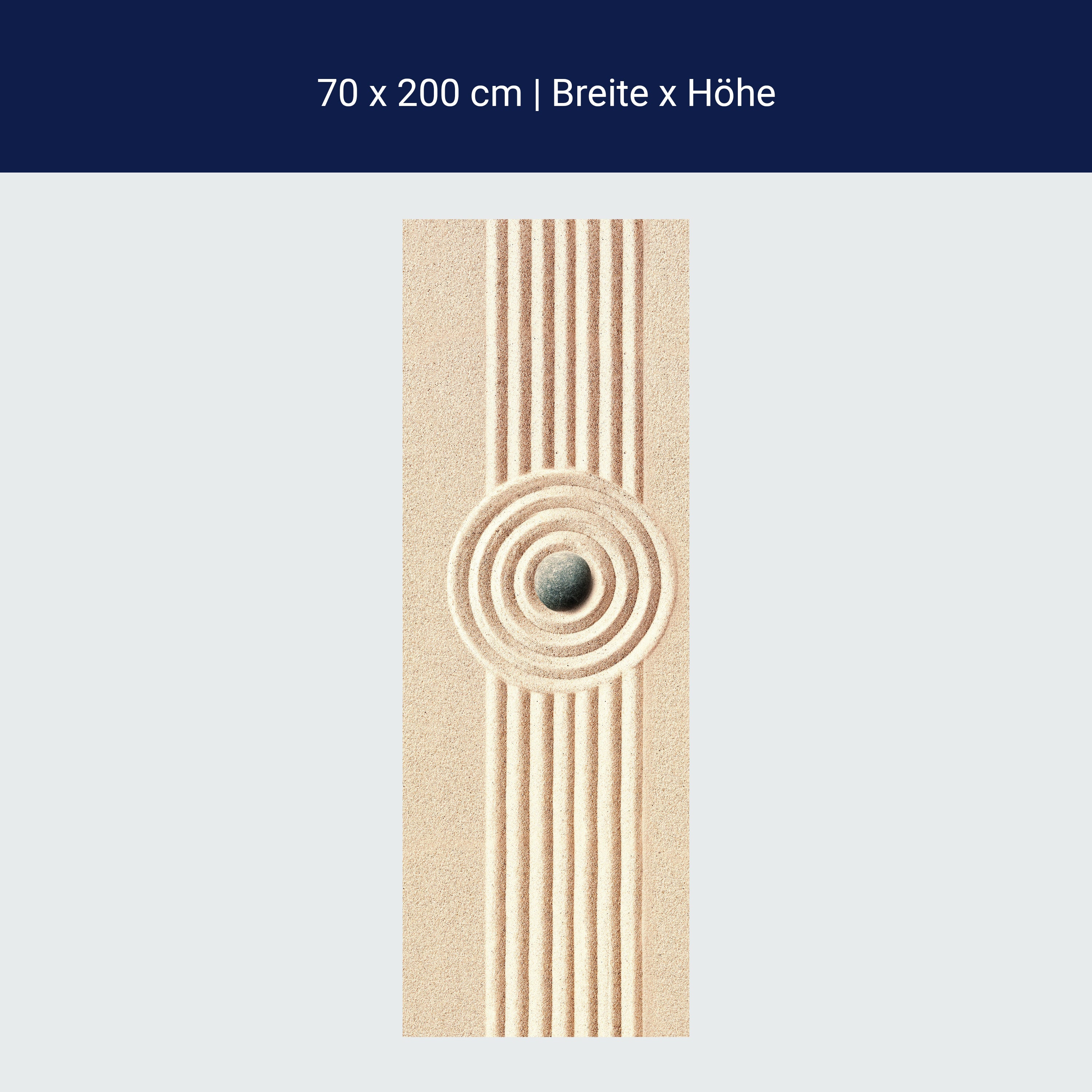 Türtapete Stein im Sand, Formen, Ringe, Linien M1391 Türtapete Stein im Sand, Formen, Ringe, Linien M1391