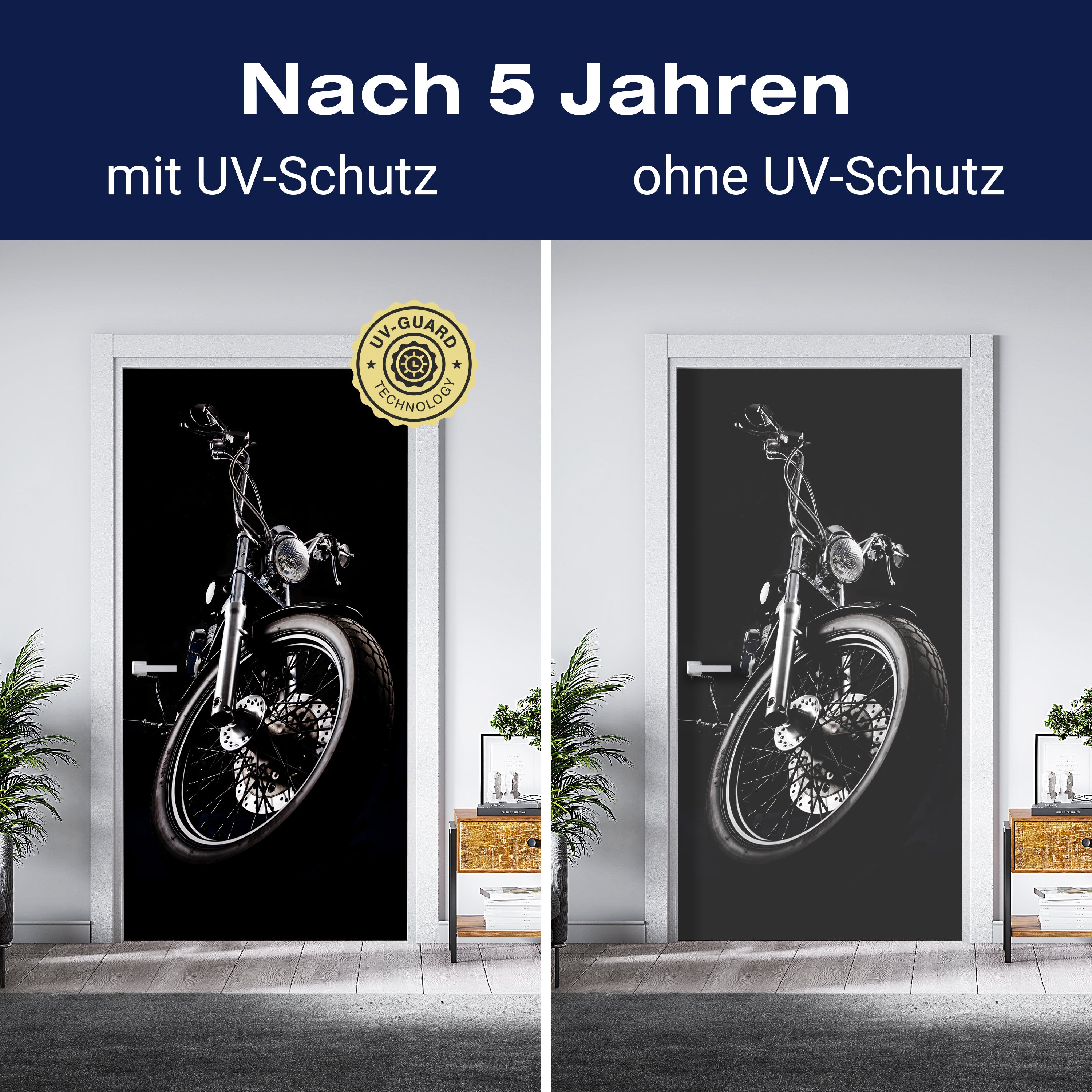 Türtapete Schwarzes Motorrad, Chopper, Fotografie M1397 - Bild 4 Türtapete Schwarzes Motorrad, Chopper, Fotografie M1397 - Bild 4