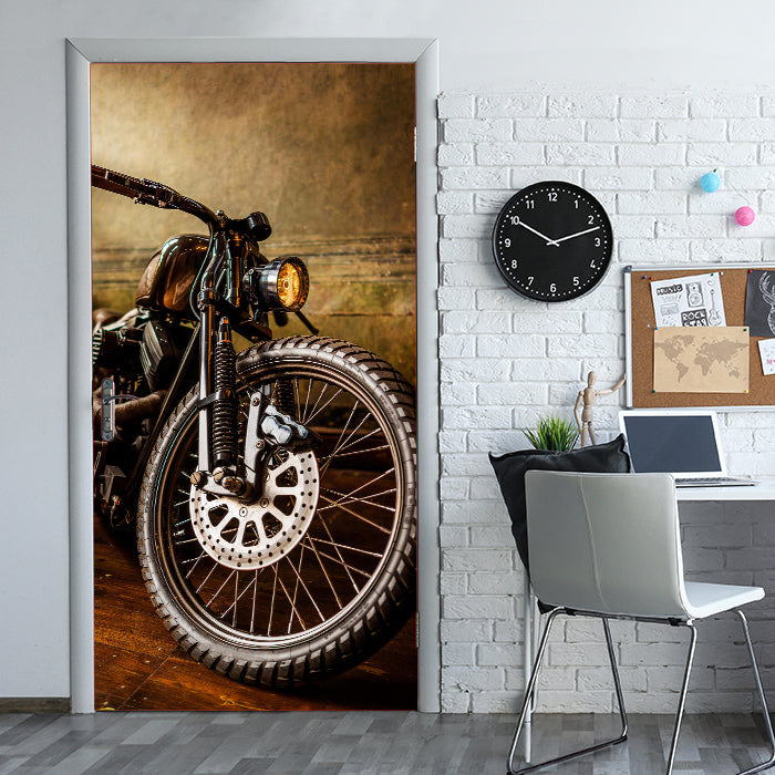 Türtapete Vintage Motorrad, Reifen, Scheinwerfer M1403 - Bild 1 Türtapete Vintage Motorrad, Reifen, Scheinwerfer M1403 - Bild 1