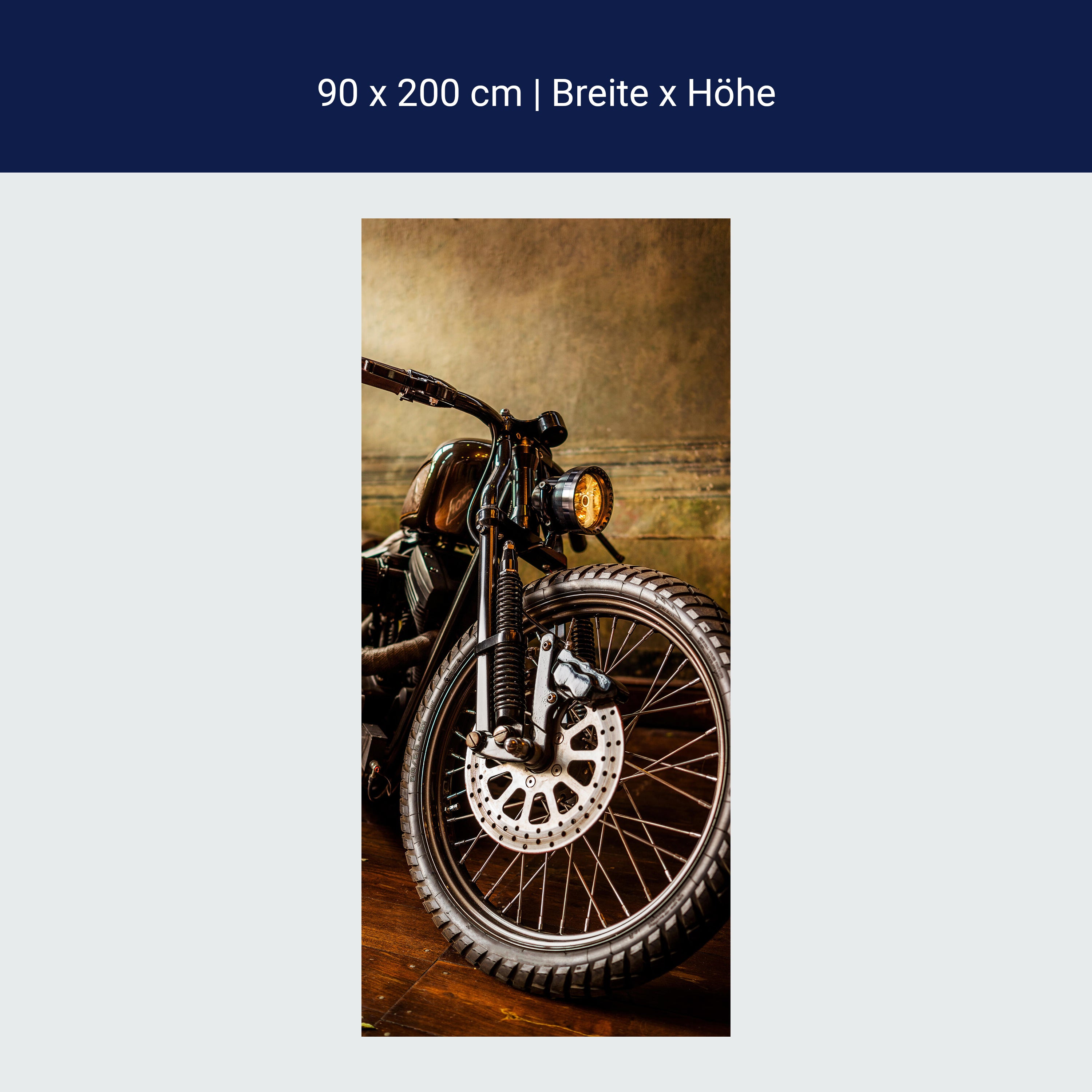 Türtapete Vintage Motorrad, Reifen, Scheinwerfer M1403 Türtapete Vintage Motorrad, Reifen, Scheinwerfer M1403