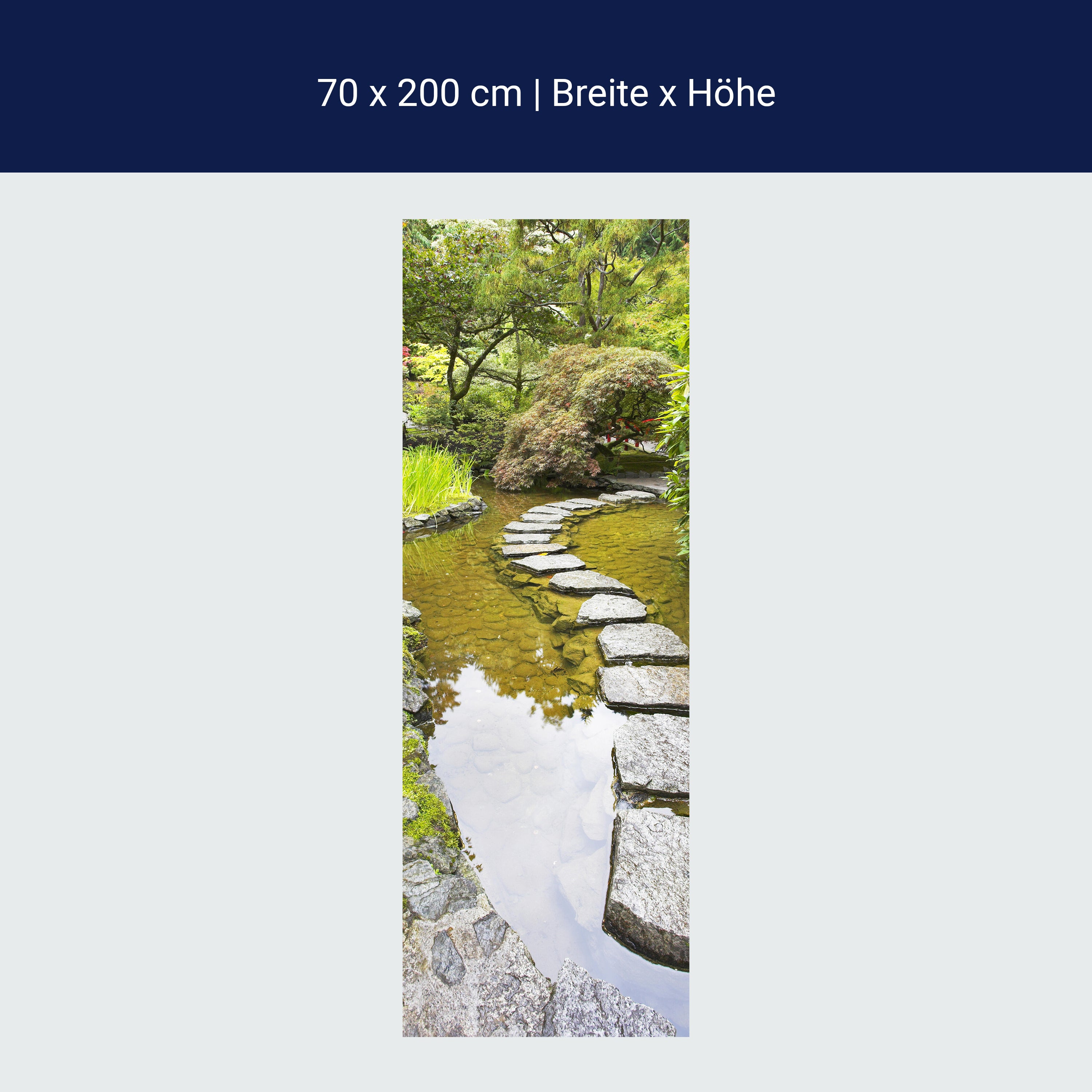 Türtapete Teich japanischer Garten Steine M1404 Türtapete Teich japanischer Garten Steine M1404