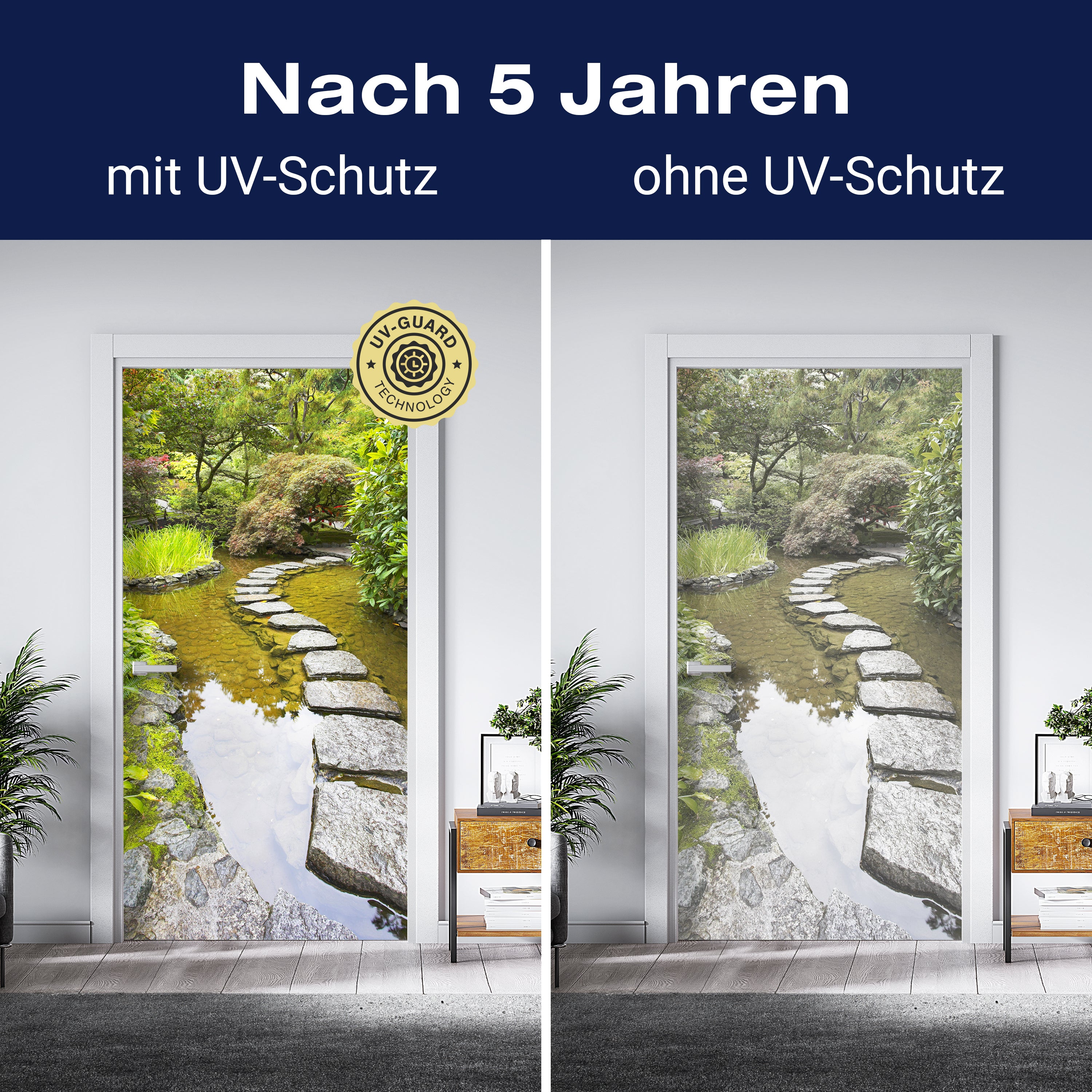 Türtapete Teich japanischer Garten Steine M1404 - Bild 4 Türtapete Teich japanischer Garten Steine M1404 - Bild 4