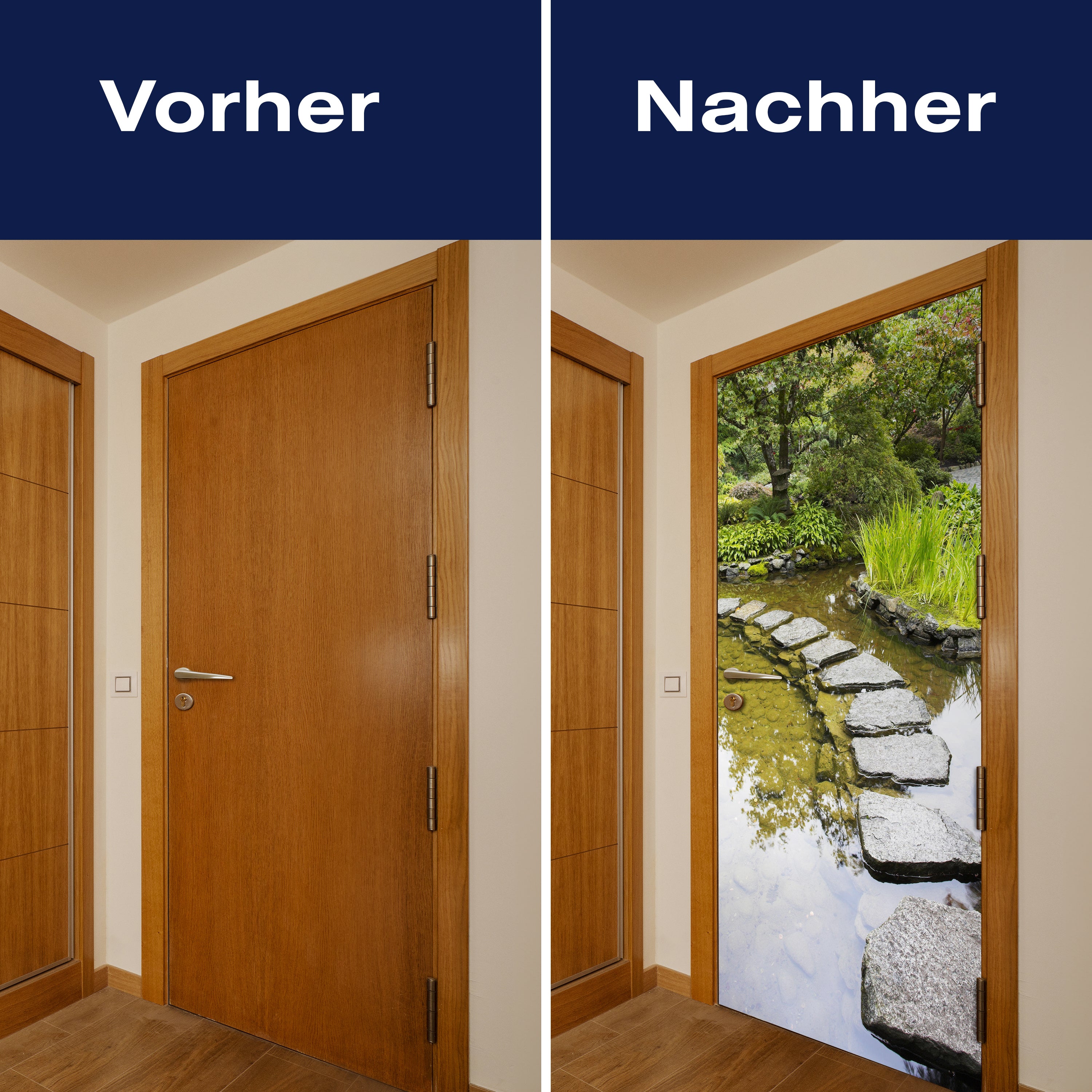 Türtapete japanischer Garten Teich Steine M1405 - Bild 10 Türtapete japanischer Garten Teich Steine M1405 - Bild 10