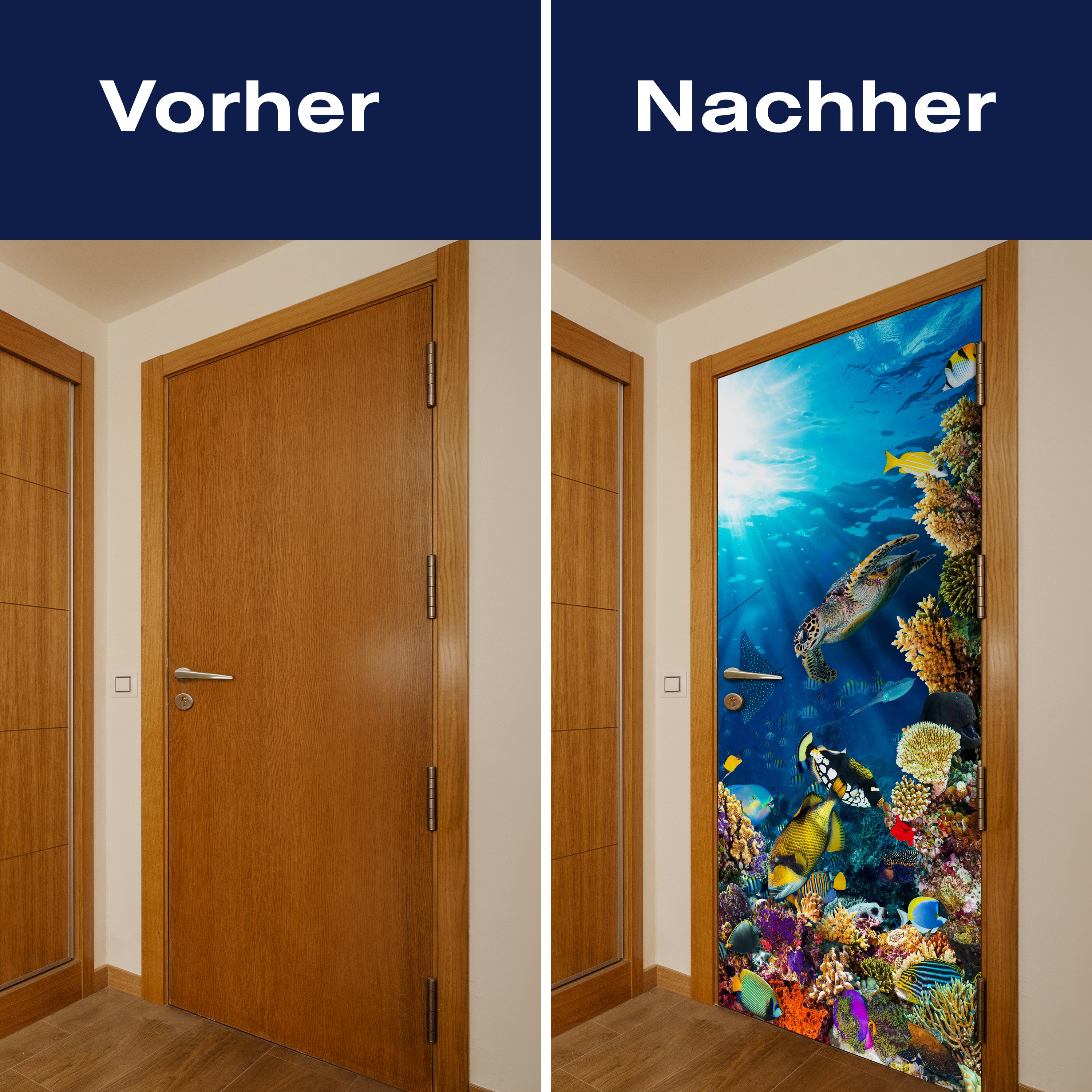 Türtapete Unterwasser Meer Korallen Fische M1406 - Bild 10 Türtapete Unterwasser Meer Korallen Fische M1406 - Bild 10