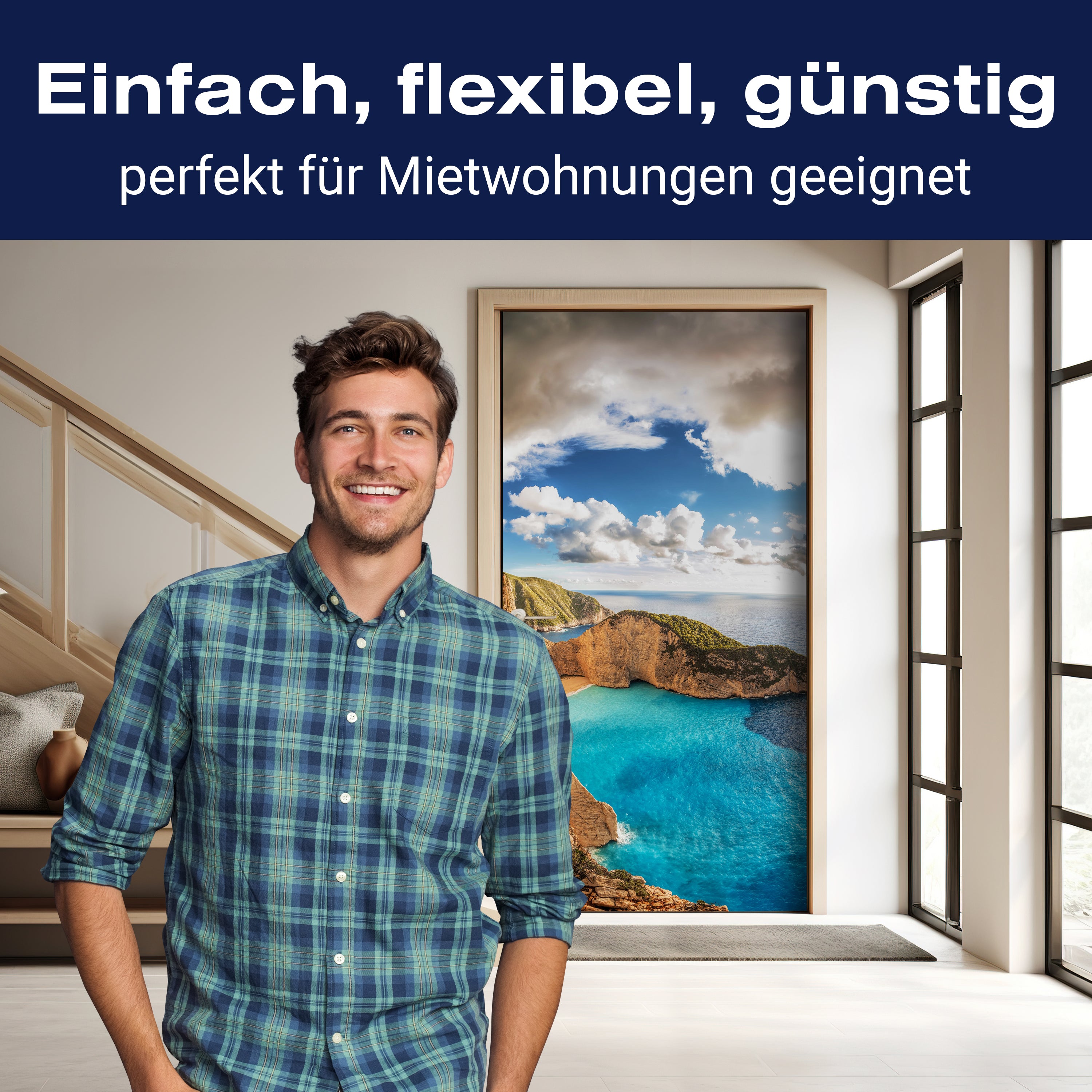 Türtapete Zakynthos Griechenland Bucht Meer M1408 - Bild 3 Türtapete Zakynthos Griechenland Bucht Meer M1408 - Bild 3