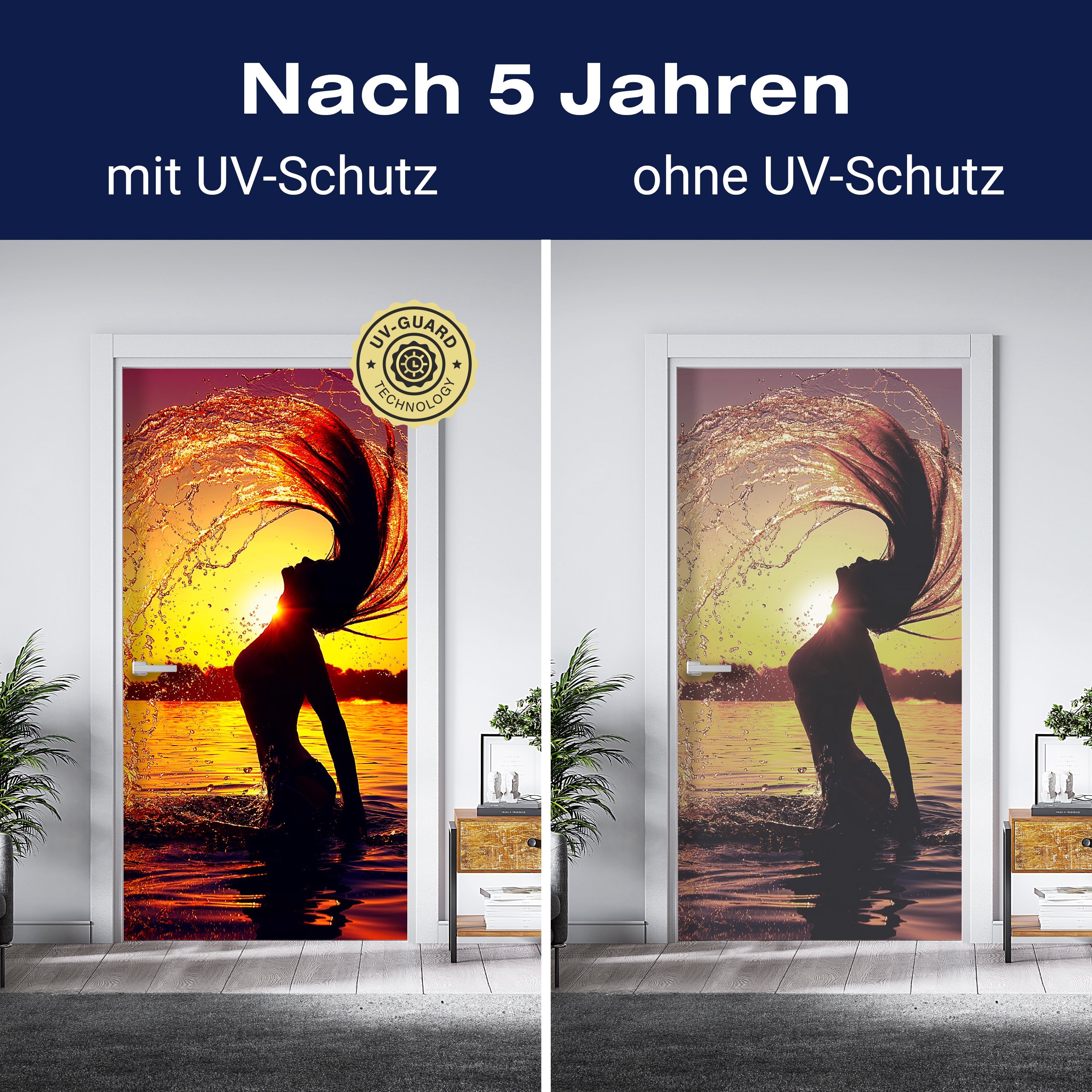 Türtapete Frau Model Sonnenuntergang Meer M1413 - Bild 4 Türtapete Frau Model Sonnenuntergang Meer M1413 - Bild 4