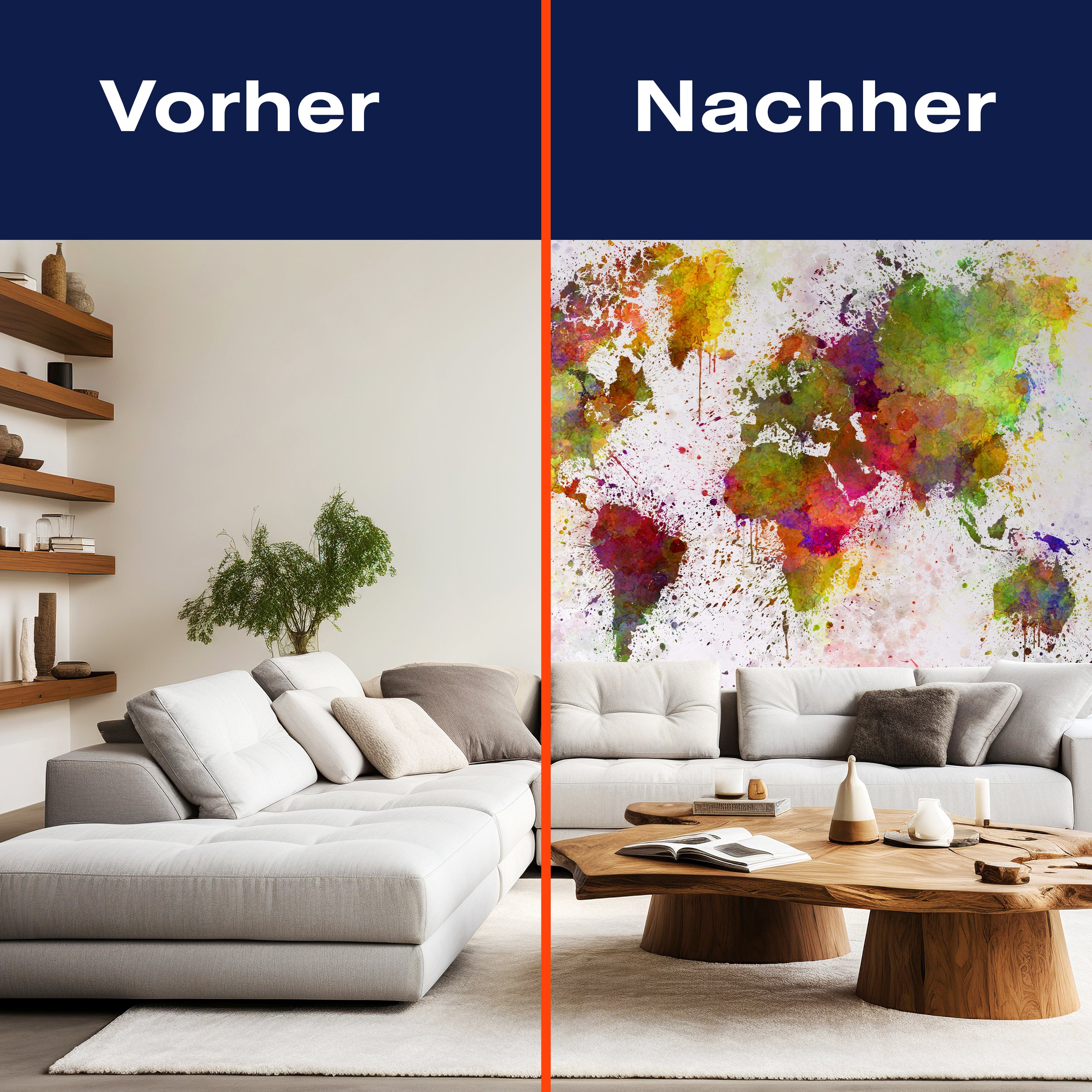 Fototapete Weltkarte Aquarell Grafitti M1423 - Bild 9 Fototapete Weltkarte Aquarell Grafitti M1423 - Bild 9