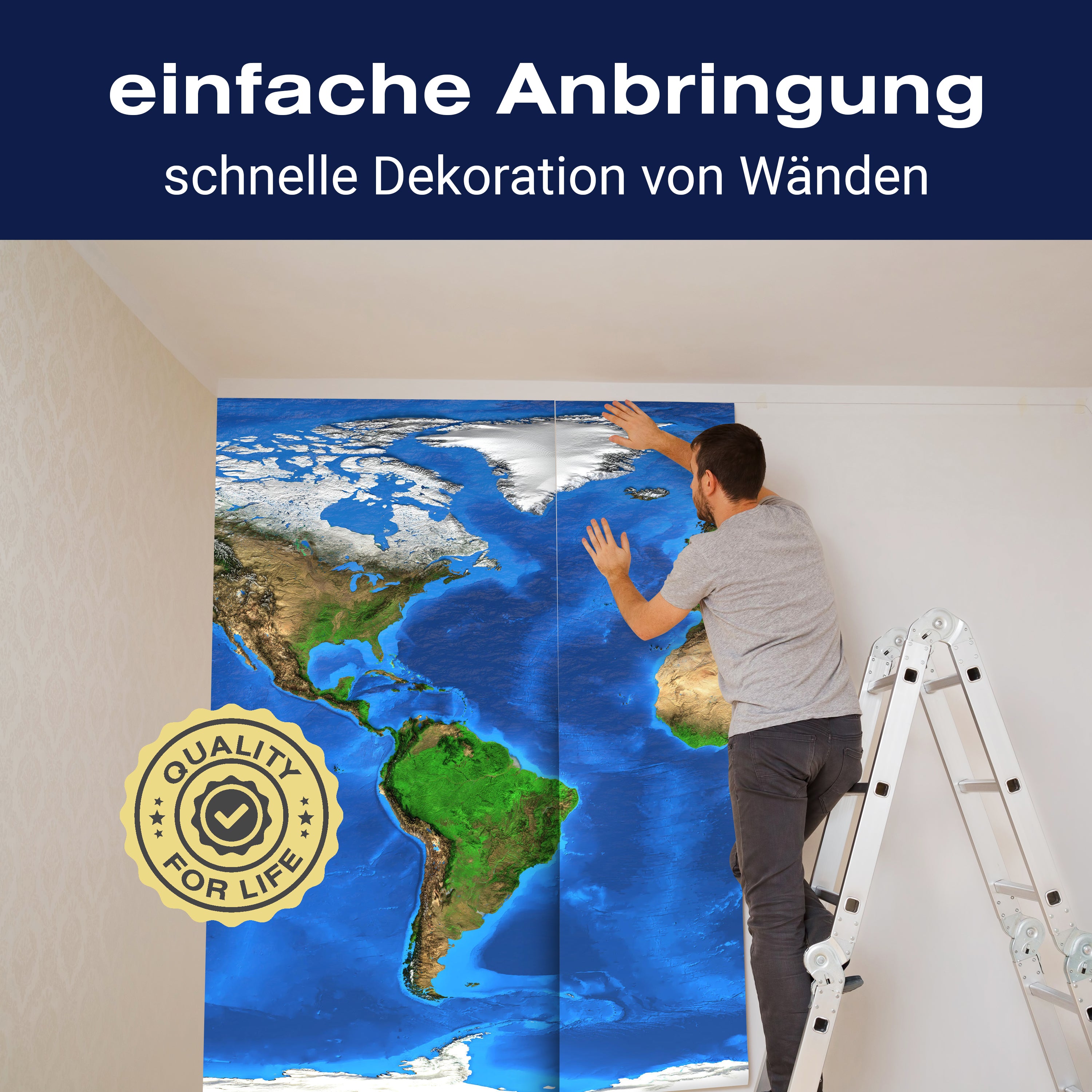 Fototapete Weltkarte 1 M1425 - Bild 3 Fototapete Weltkarte 1 M1425 - Bild 3