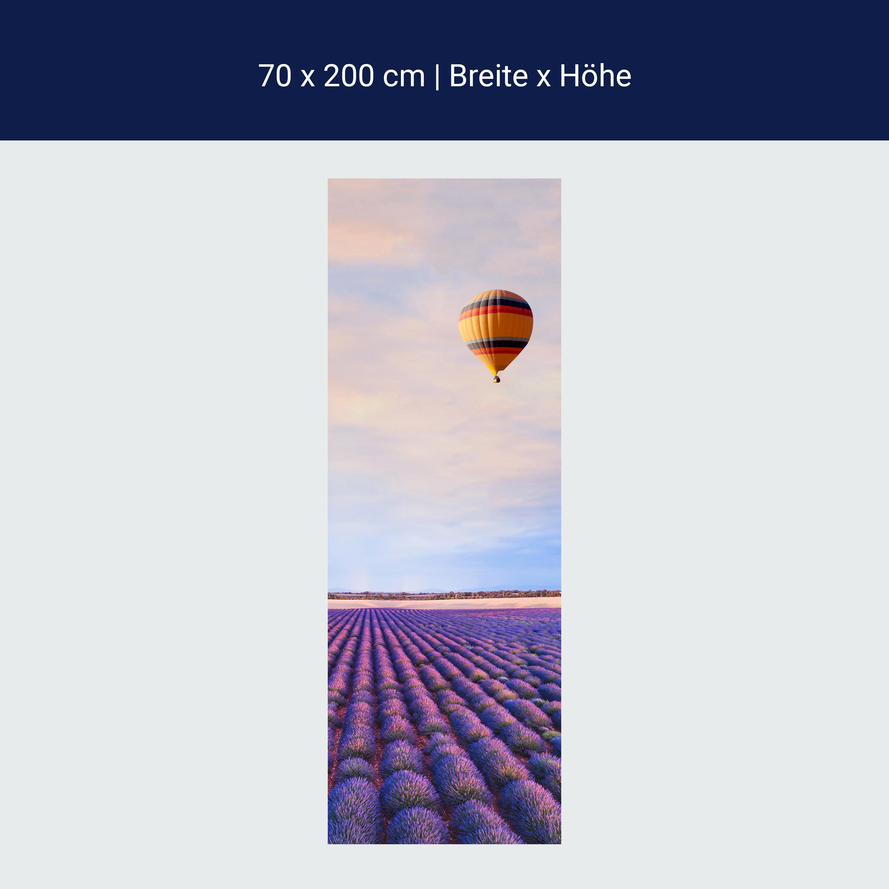 Türtapete Lavendel, Feld, Heißluftballon M1425 Türtapete Lavendel, Feld, Heißluftballon M1425