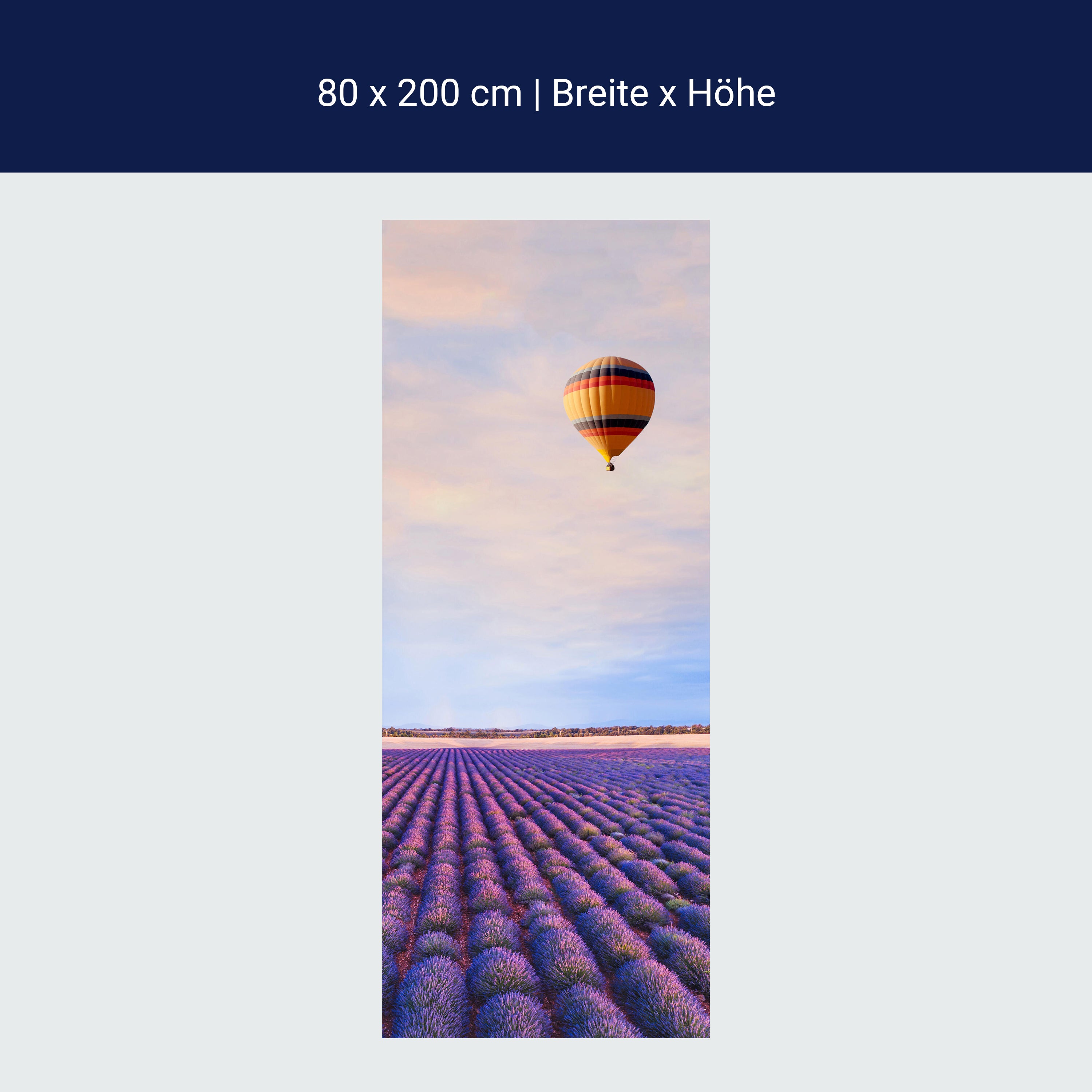 Türtapete Lavendel, Feld, Heißluftballon M1425 Türtapete Lavendel, Feld, Heißluftballon M1425