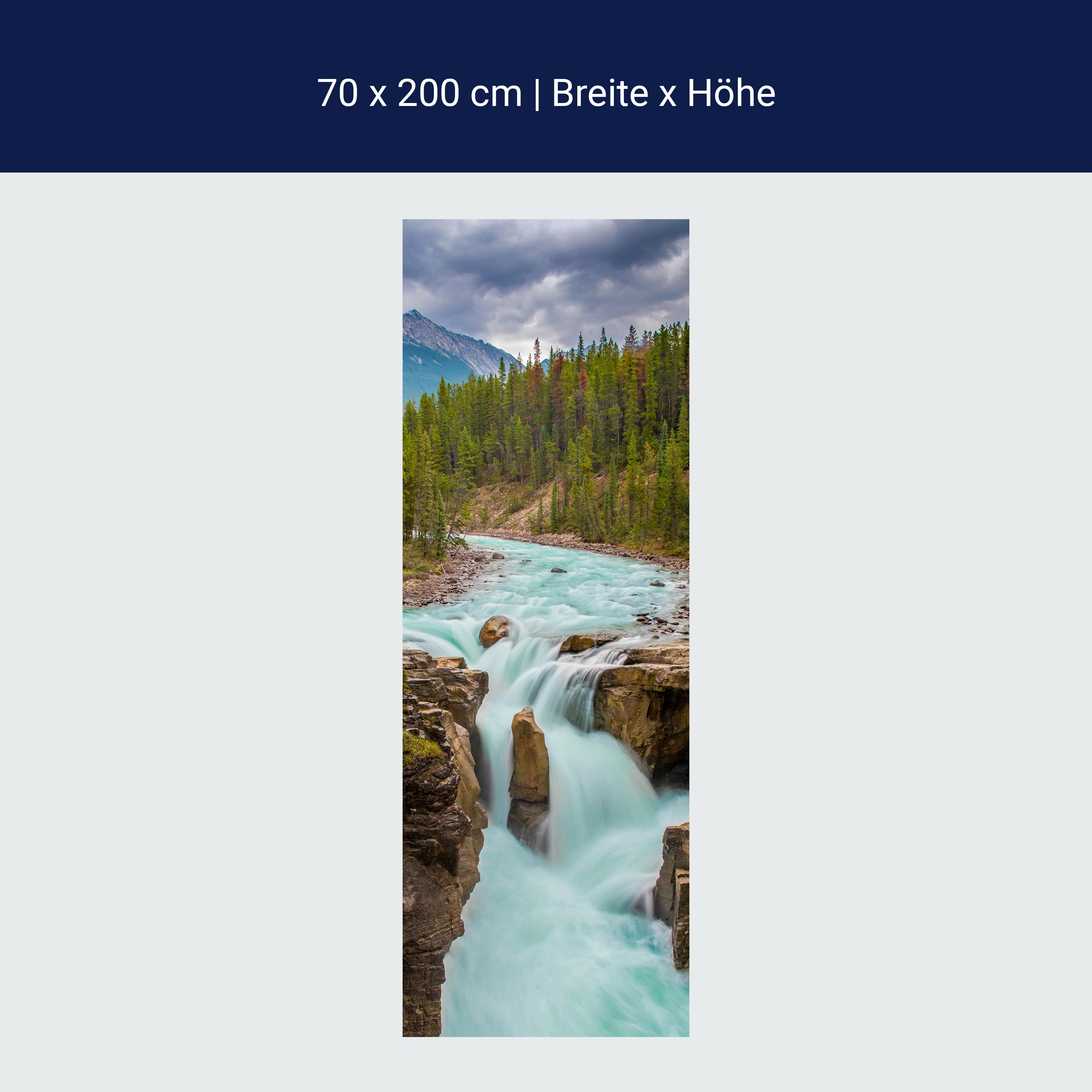 Türtapete Wasserfall, Fluss, Wald, Berge M1427 Türtapete Wasserfall, Fluss, Wald, Berge M1427