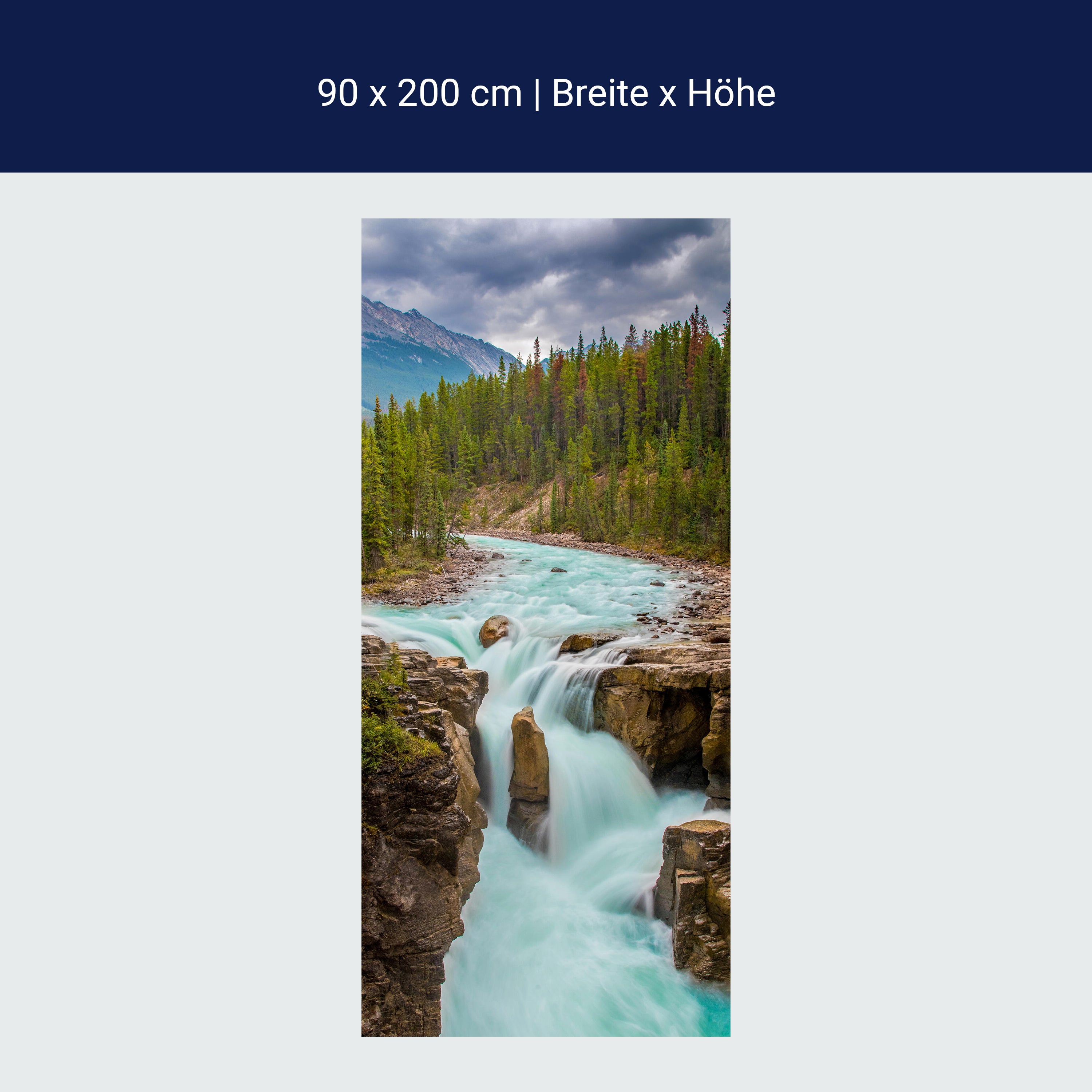 Türtapete Wasserfall, Fluss, Wald, Berge M1427 Türtapete Wasserfall, Fluss, Wald, Berge M1427