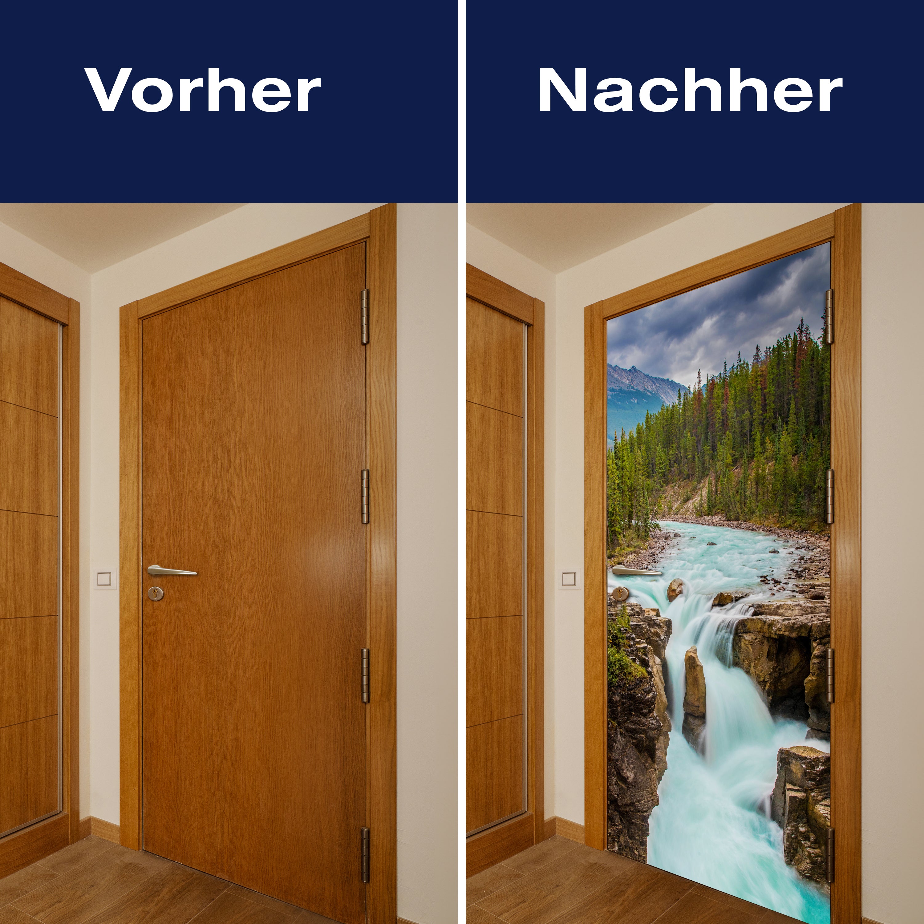 Türtapete Wasserfall, Fluss, Wald, Berge M1427 - Bild 10 Türtapete Wasserfall, Fluss, Wald, Berge M1427 - Bild 10