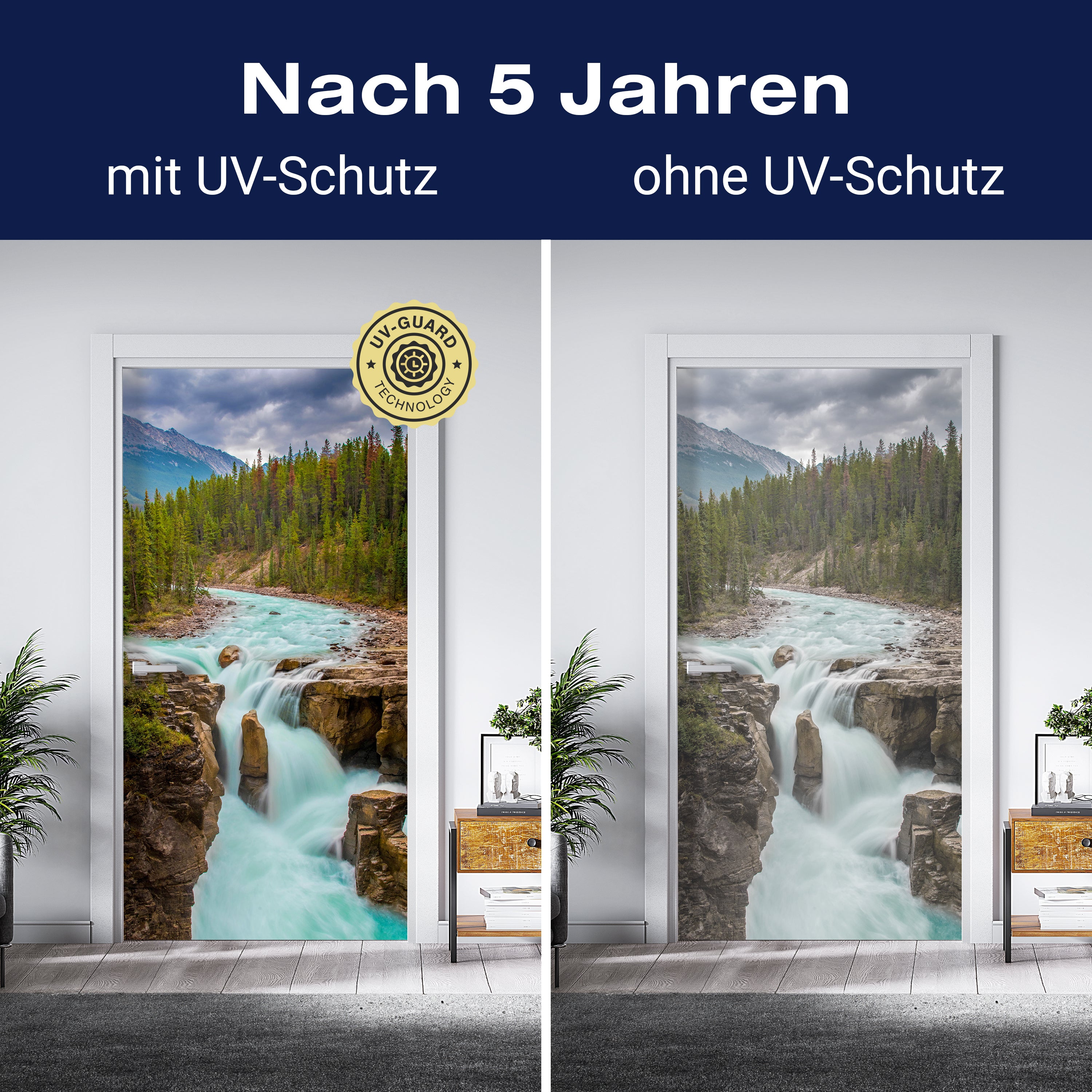 Türtapete Wasserfall, Fluss, Wald, Berge M1427 - Bild 4 Türtapete Wasserfall, Fluss, Wald, Berge M1427 - Bild 4