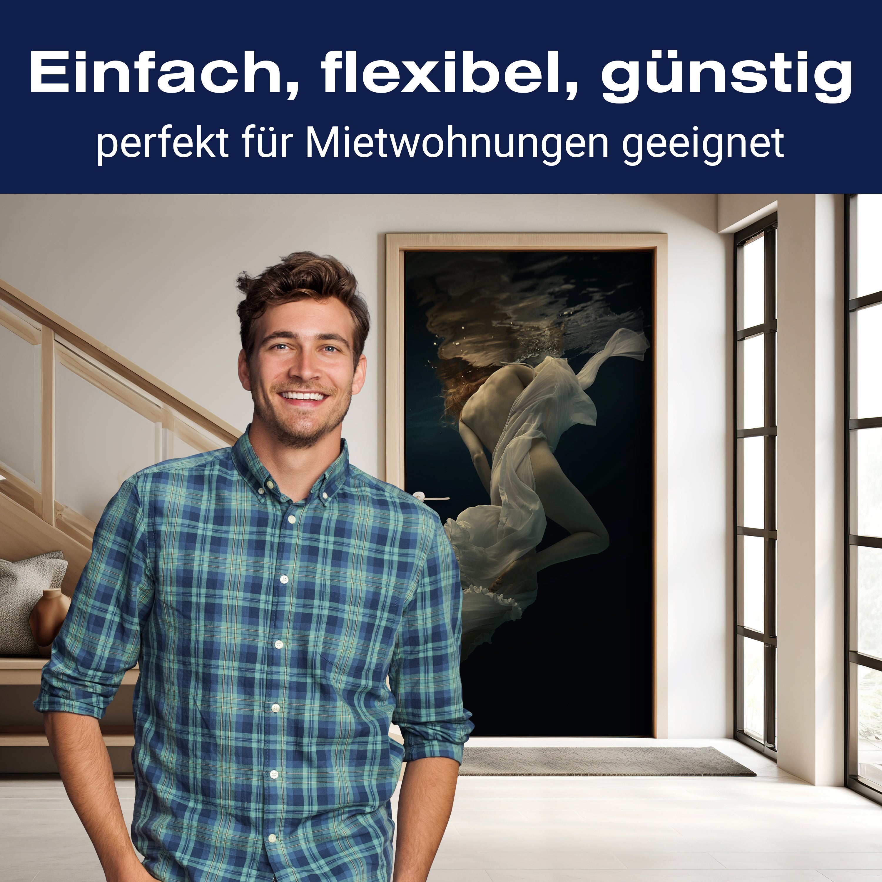 Türtapete Frau, Model, Unterwasser M1437 - Bild 3 Türtapete Frau, Model, Unterwasser M1437 - Bild 3