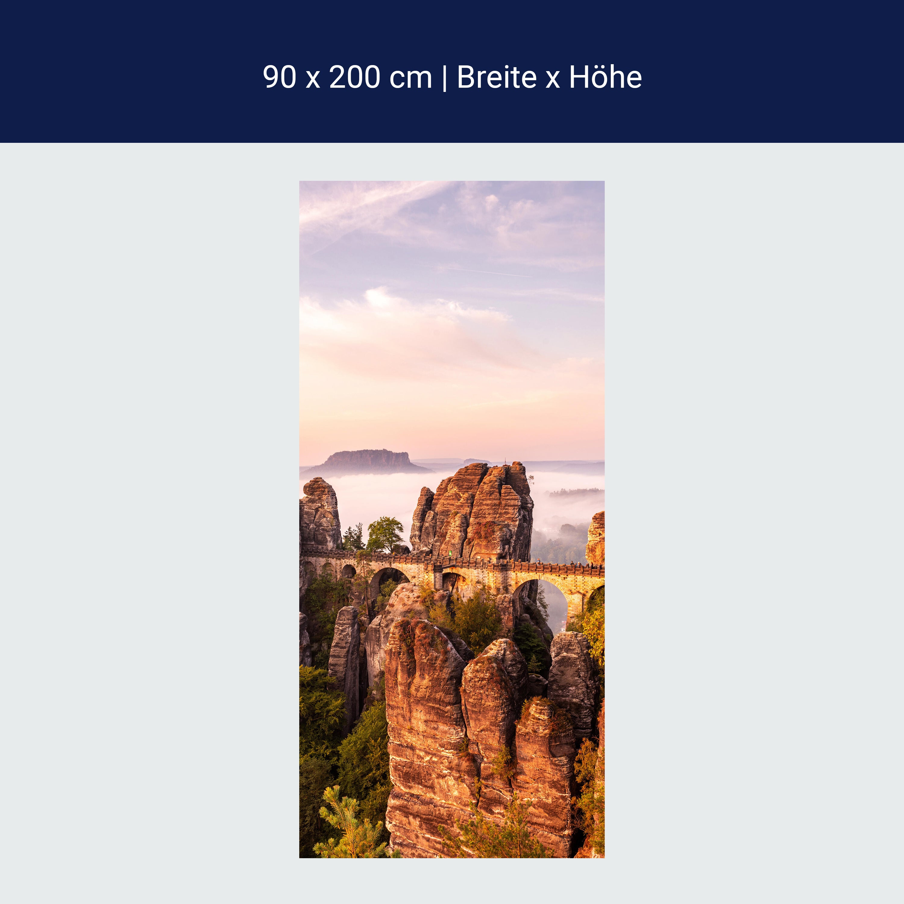 Türtapete Sächsische Schweiz, Bastei, Berge M1438 Türtapete Sächsische Schweiz, Bastei, Berge M1438