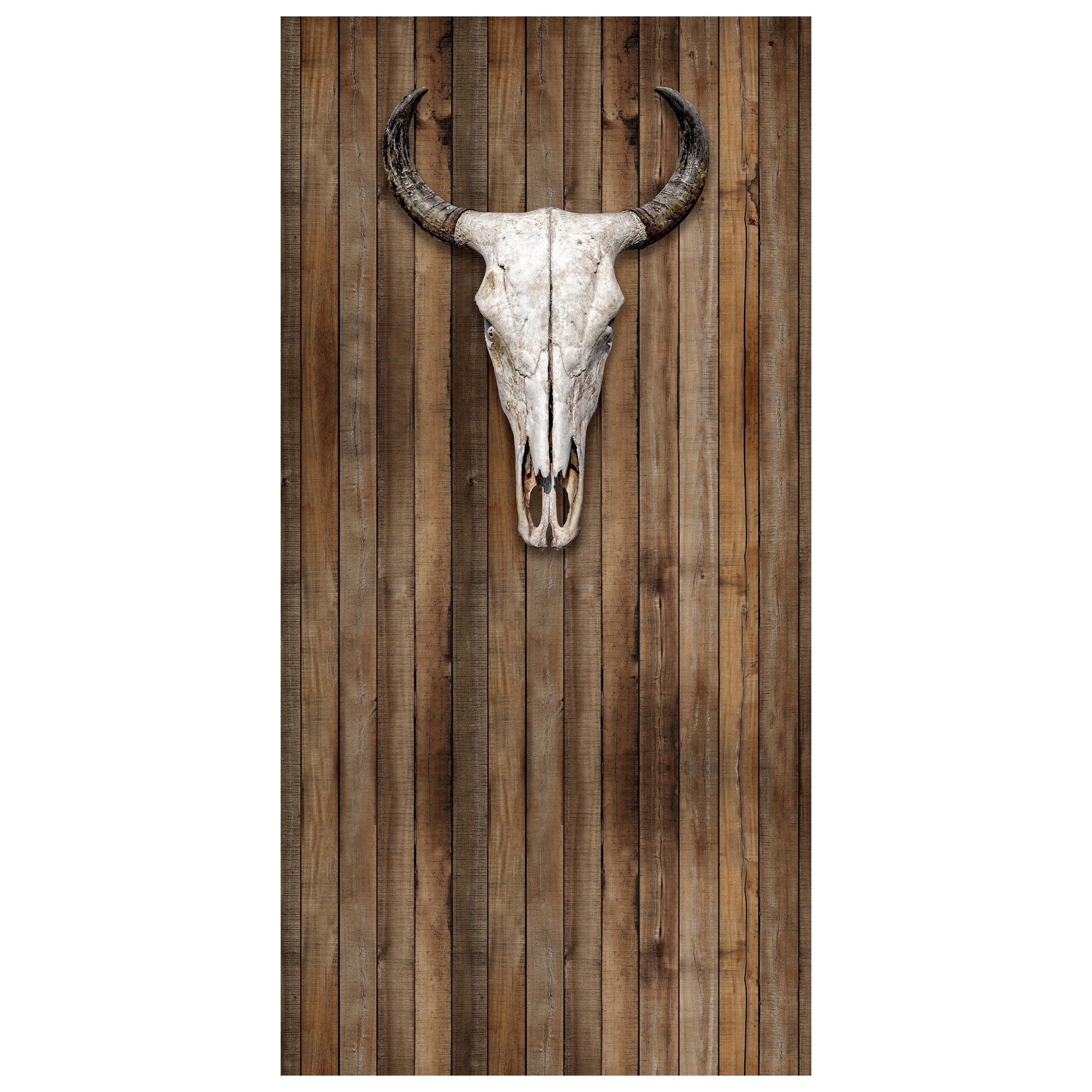 Türtapete Kuh, Totenkopf, Schädel, Western,Holz M1444 - Bild 2 Türtapete Kuh, Totenkopf, Schädel, Western,Holz M1444 - Bild 2