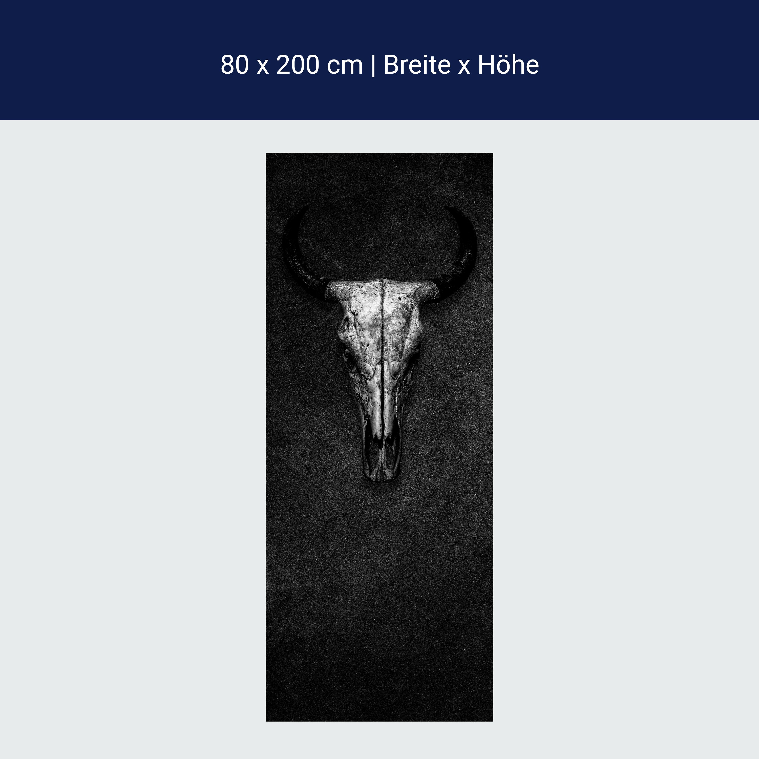 Türtapete Kuh, Totenkopf, Schädel, Beton M1445 Türtapete Kuh, Totenkopf, Schädel, Beton M1445