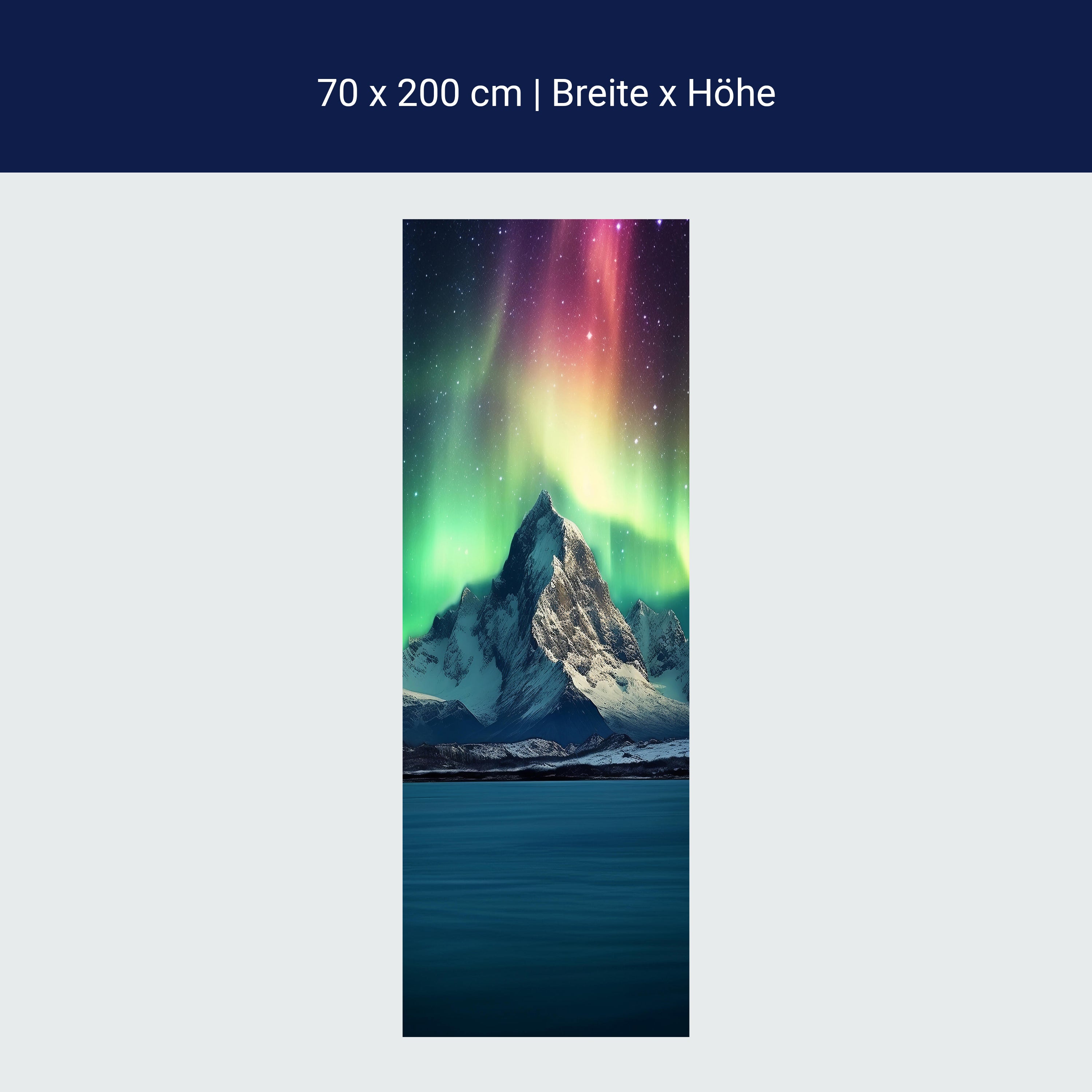 Türtapete Berg, Polarlicht, Aurora, Nachthimmel M1446 Türtapete Berg, Polarlicht, Aurora, Nachthimmel M1446